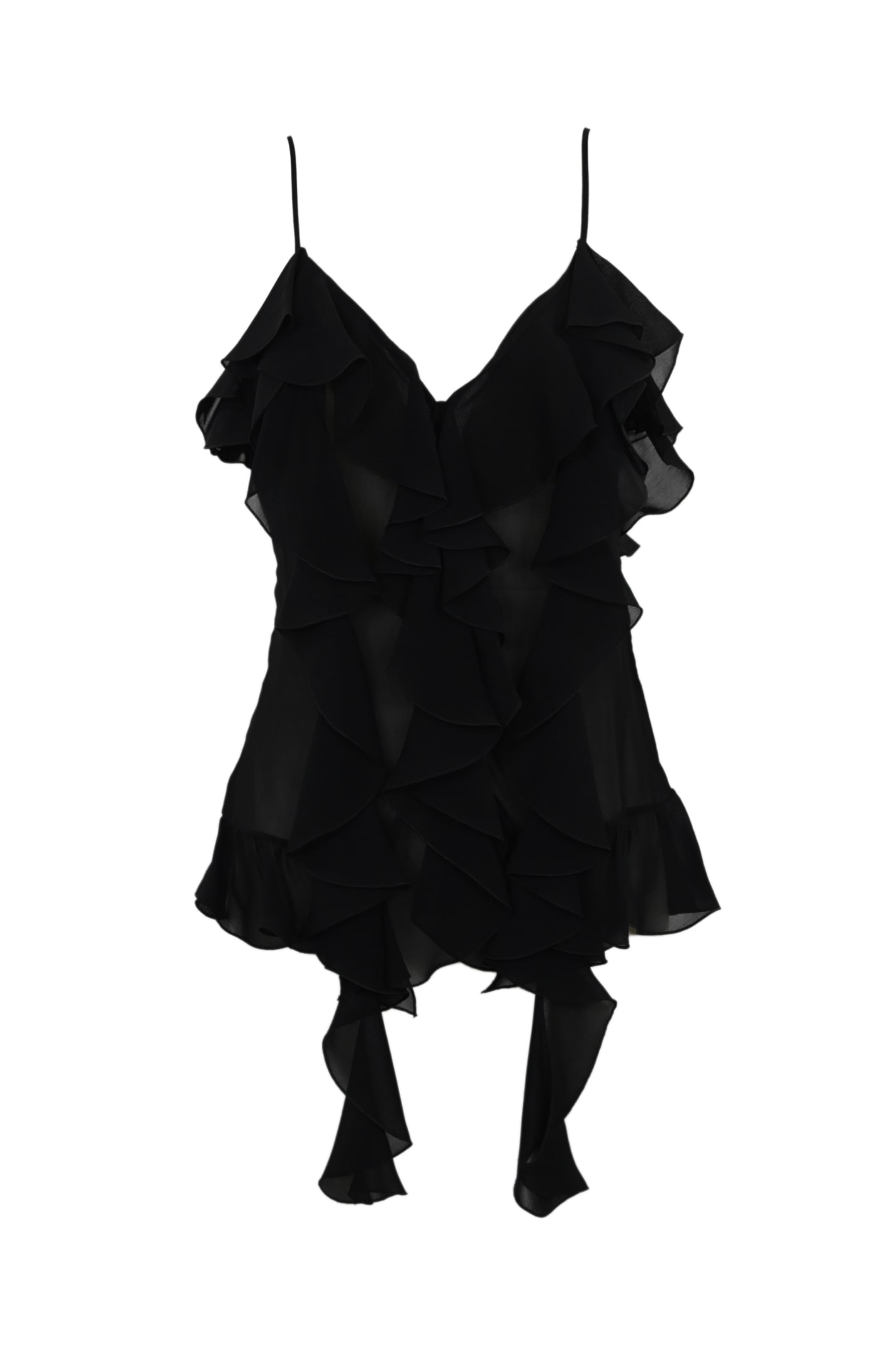 Creponne Top With Ruffles