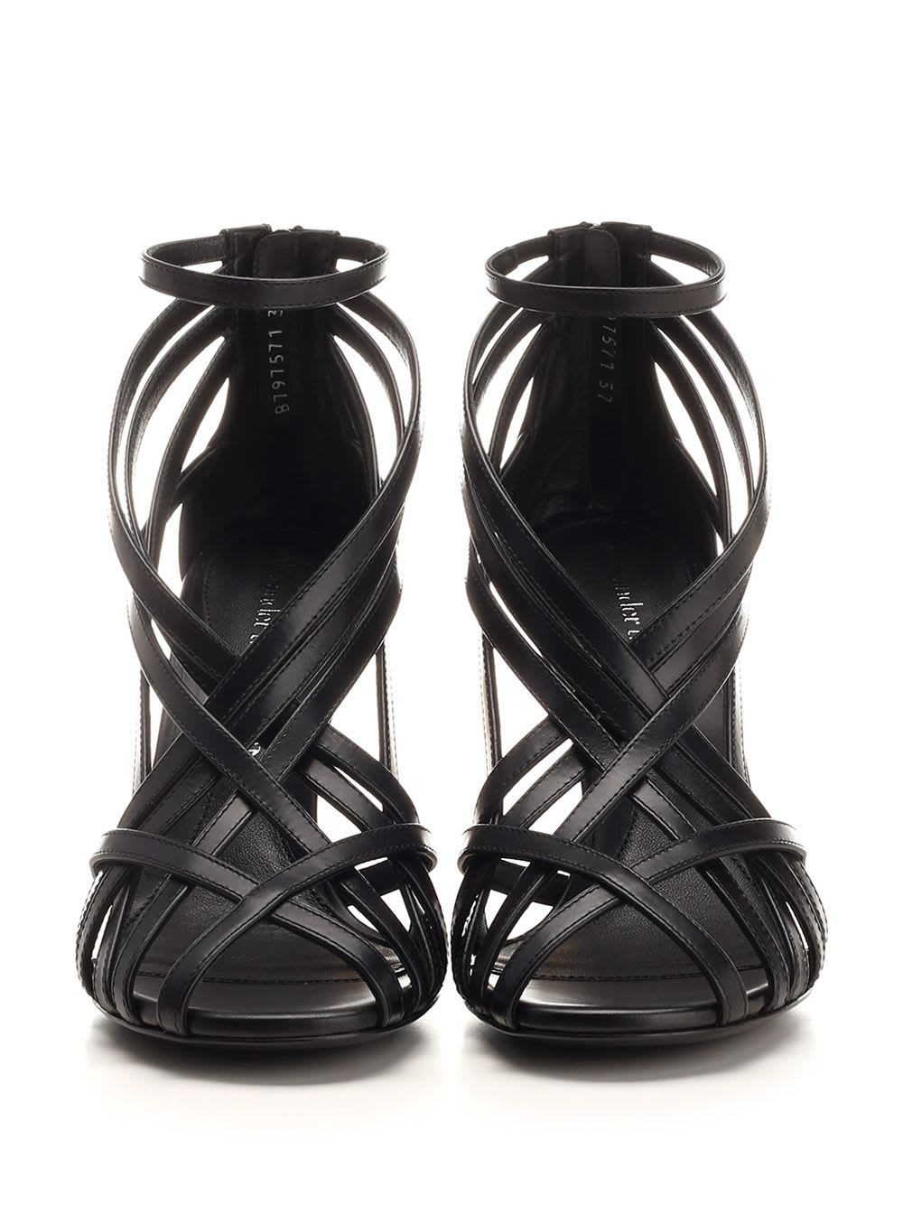 Shop Alexander Mcqueen Armadillo Sandals In Black