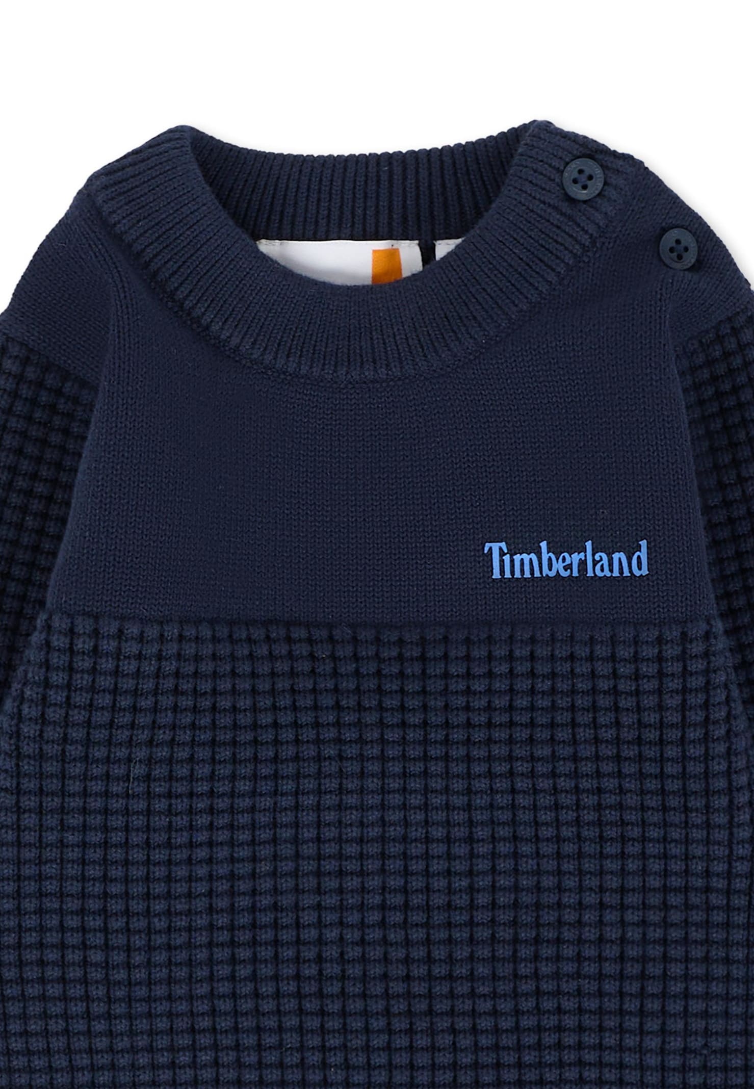 Timberland Maglione Blu Per Neonato Con Logo In Blue