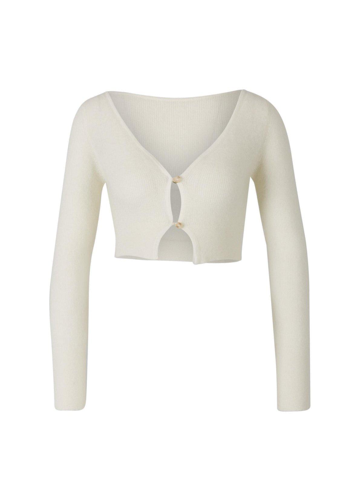 Jacquemus V-neck Buttoned Cropped Cardigan