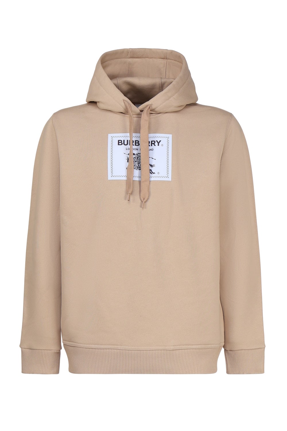 Prorsum Logo Cotton Jersey Hoodie in Beige - Burberry