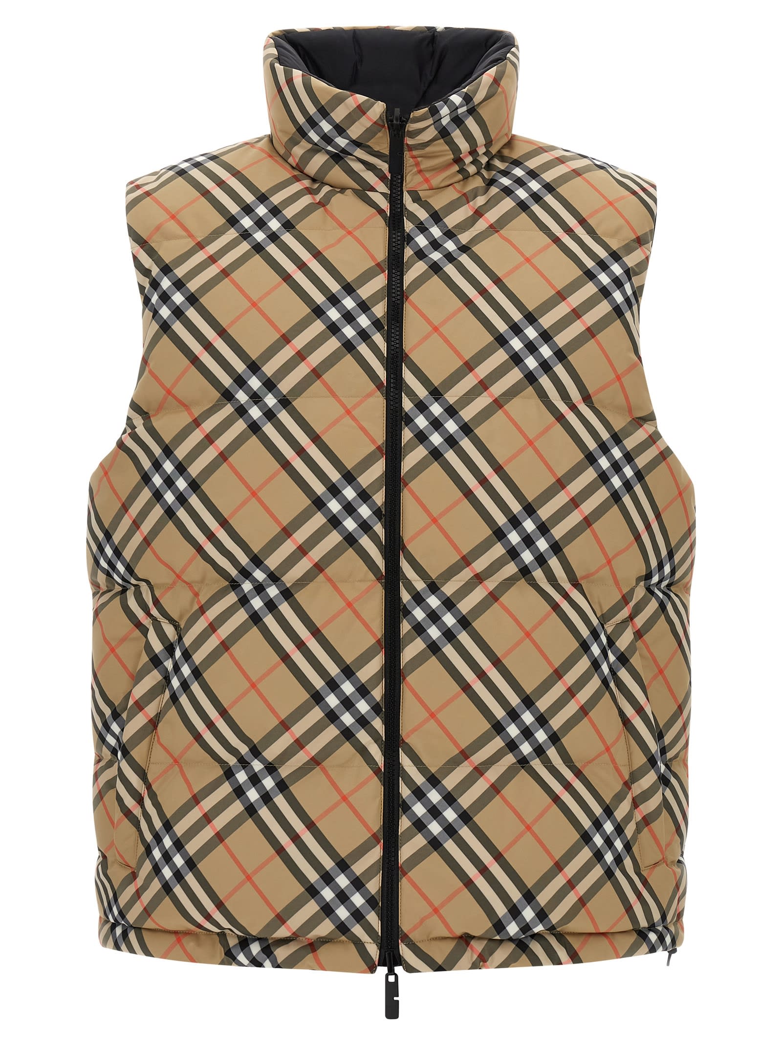 Burberry Snoshill Reversible Check Puffer Gilet Clothing In Multi
