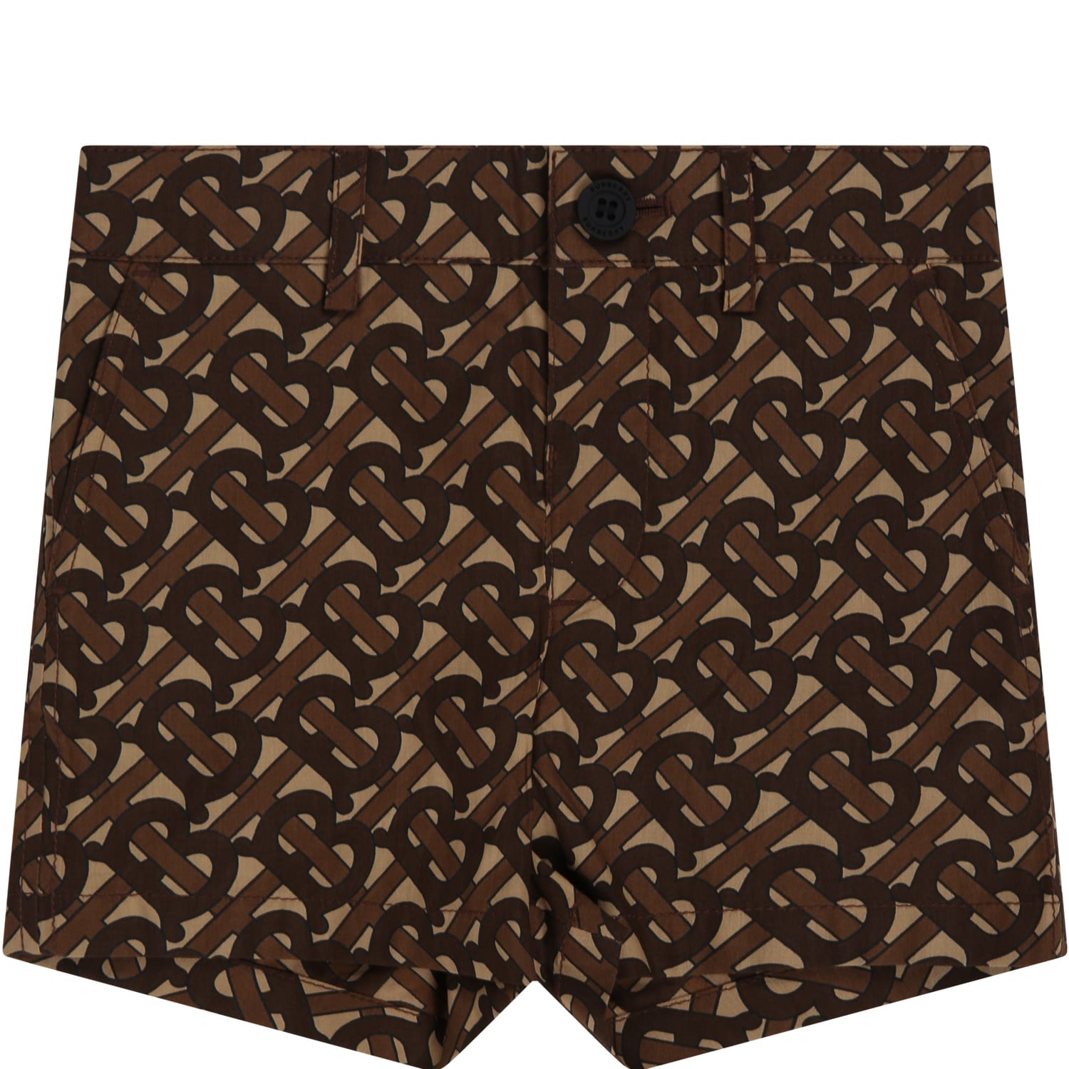 Burberry Babies' Beige Short For Boy With Logos In Brown | ModeSens