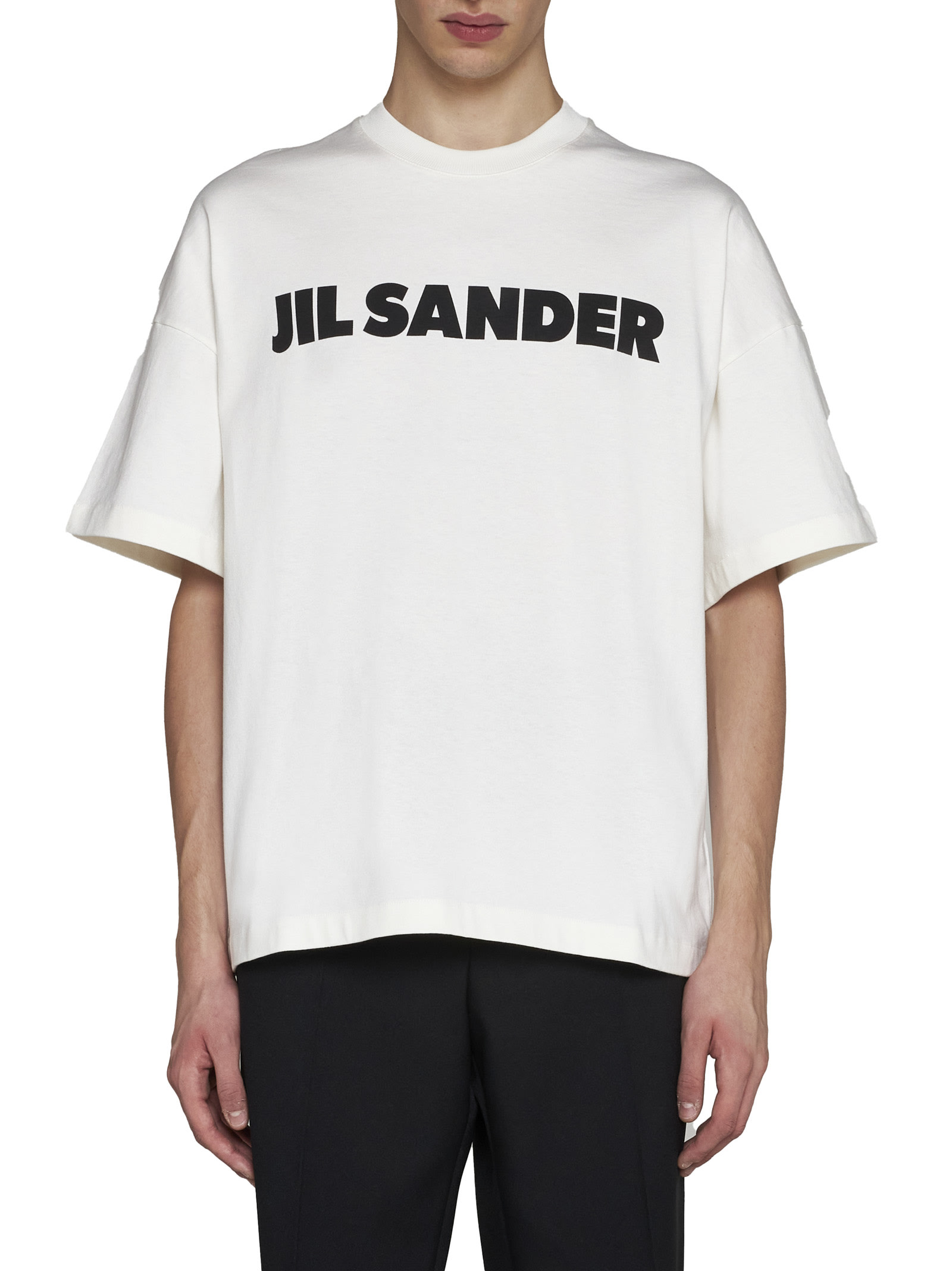 Shop Jil Sander T-shirt In Porcelain