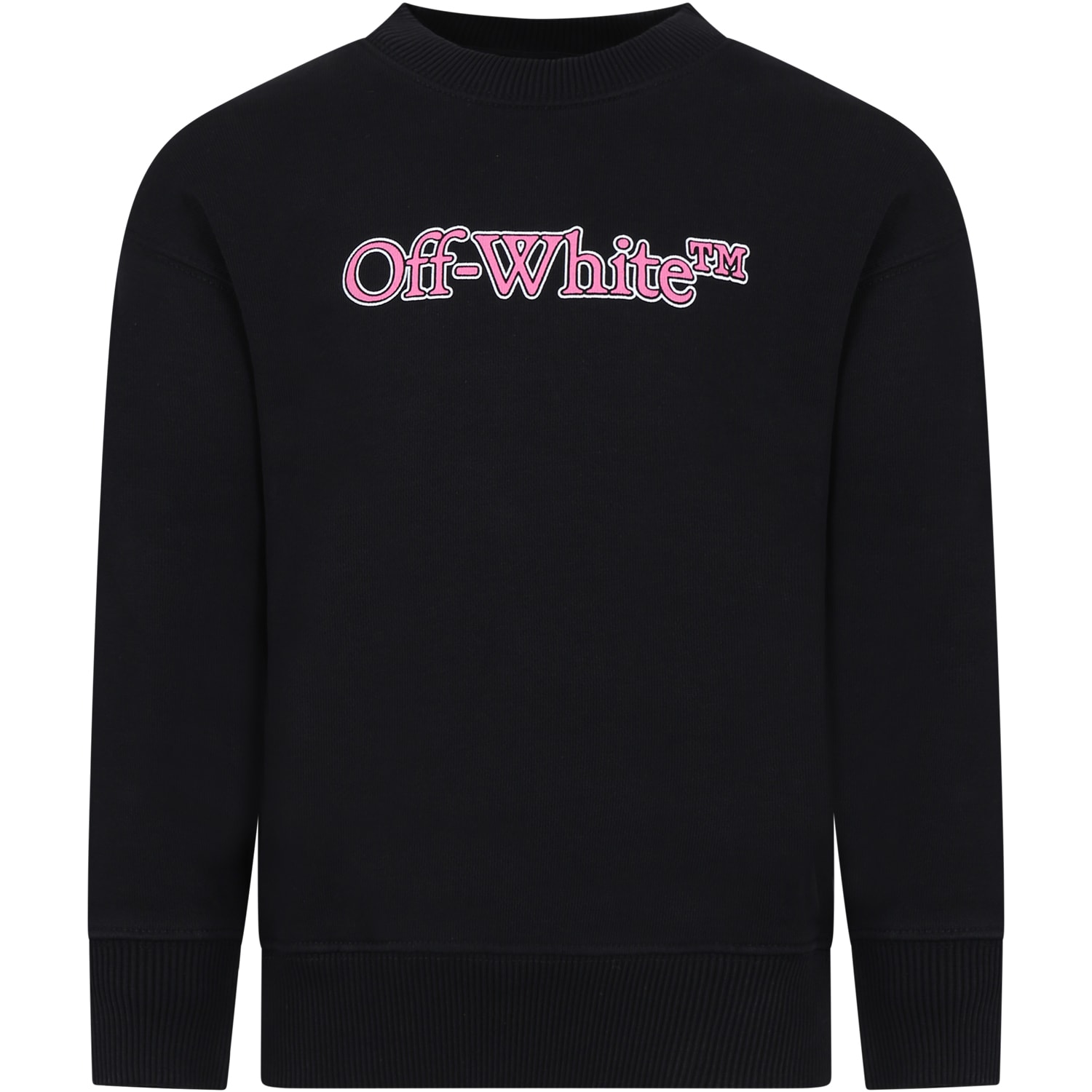 Shop Off-white Black Sweatshirt For Girl With Logo