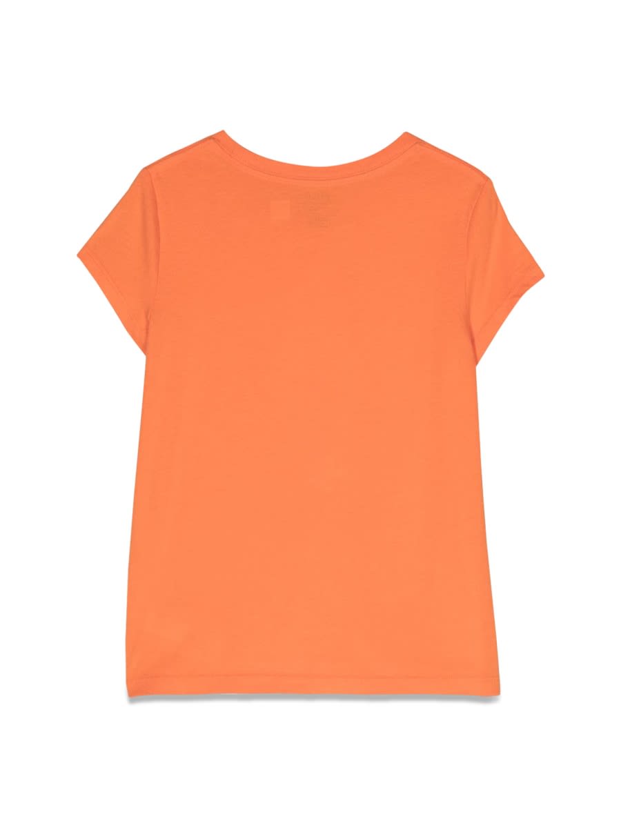 Shop Ralph Lauren Bear Crewneck T-shirt In Orange