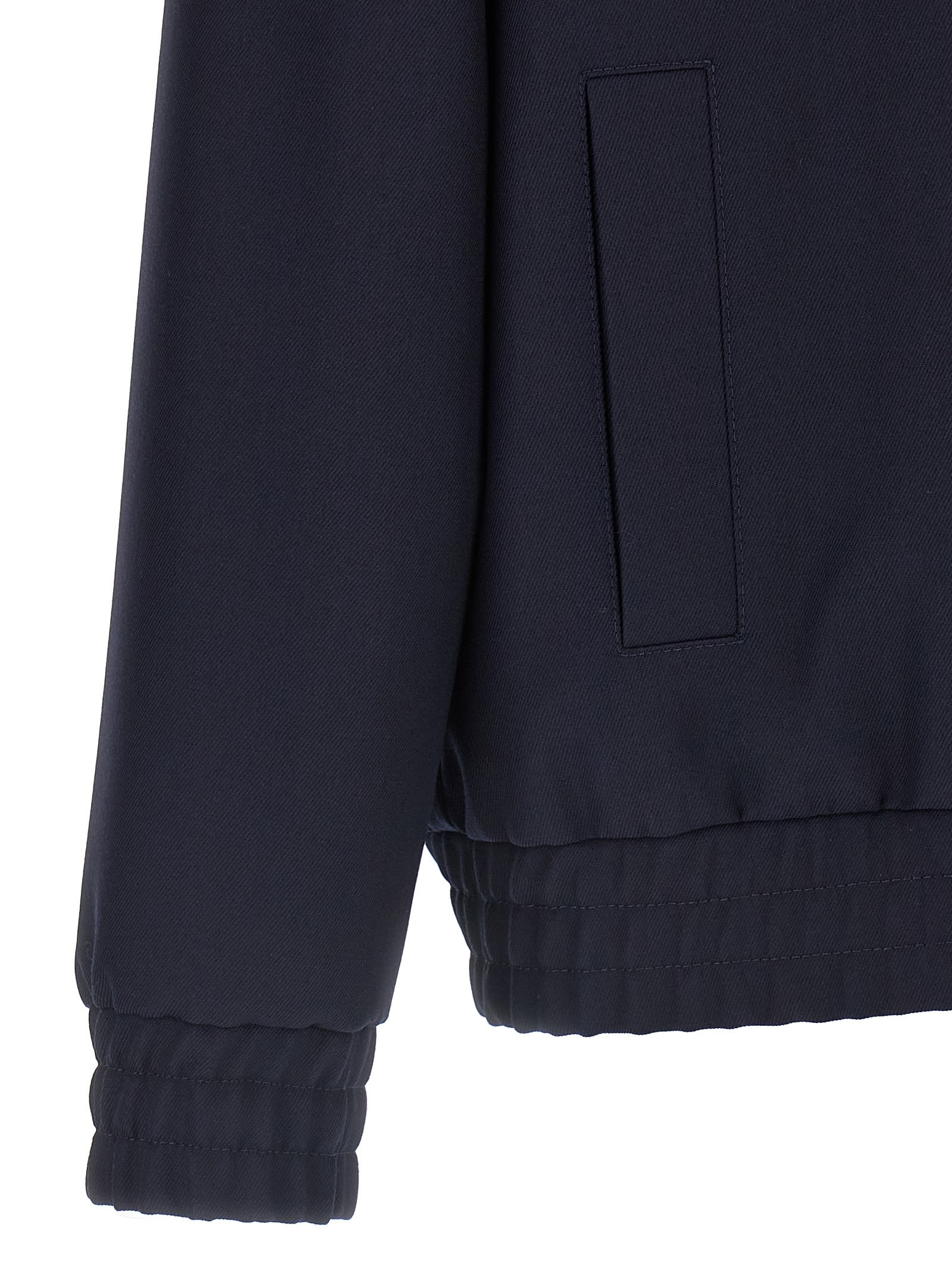Valentino Wool And Cotton Jacket With Chevron Pattern In Multi