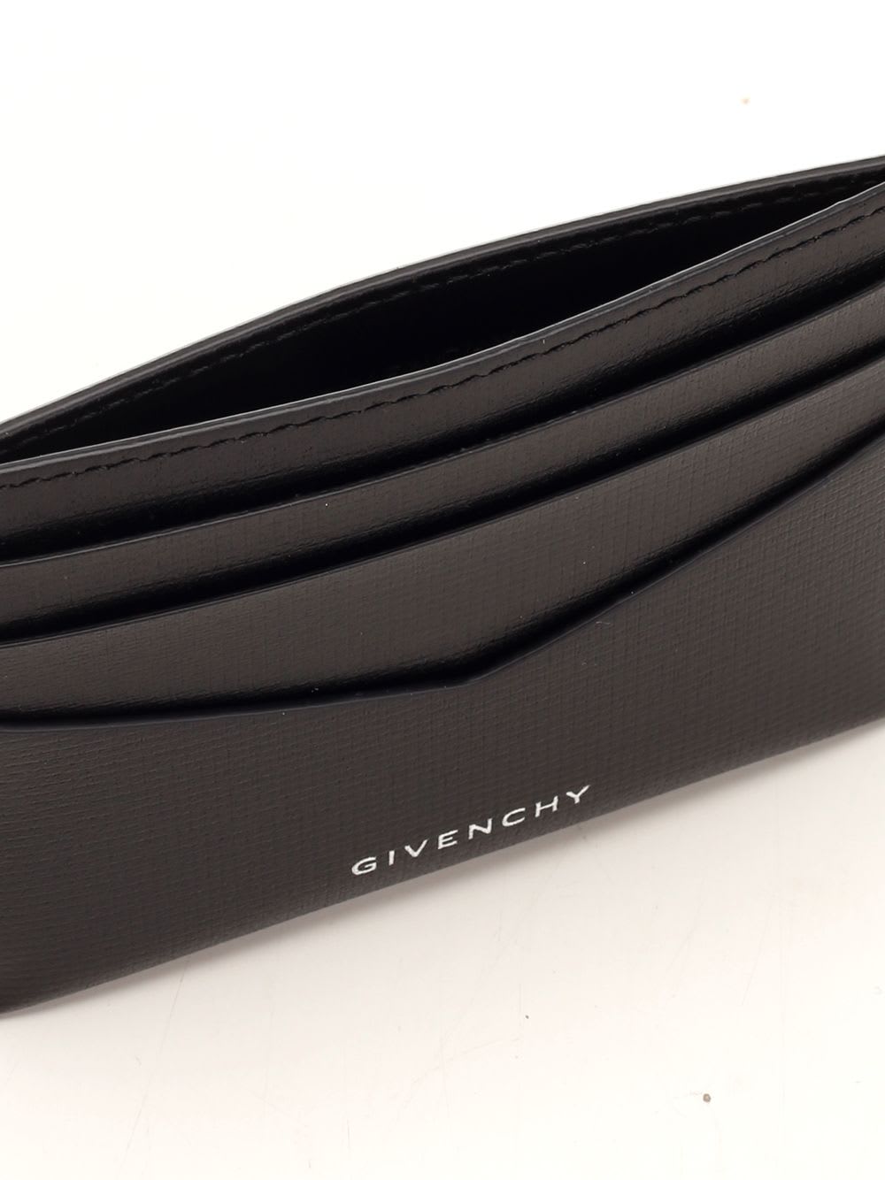 Givenchy Textured Leather Card Holder In Black