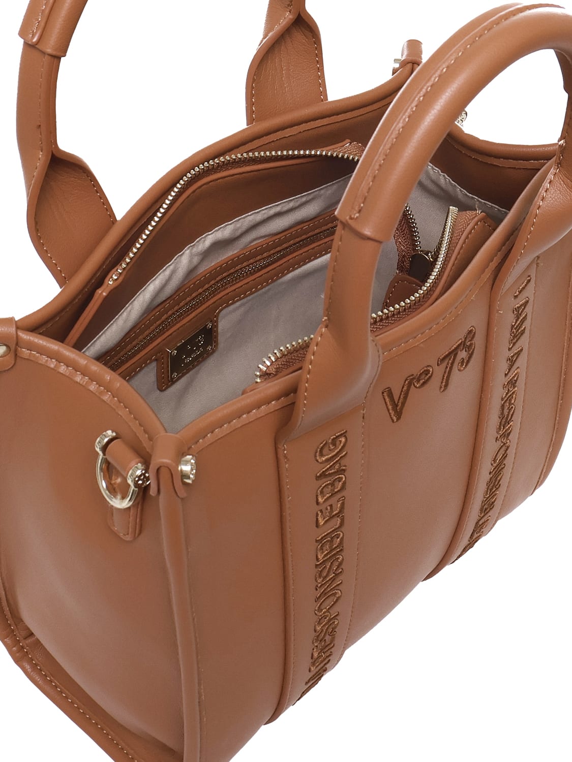 Shop V73 Echo 73 Shopping Bag In Leather Brown