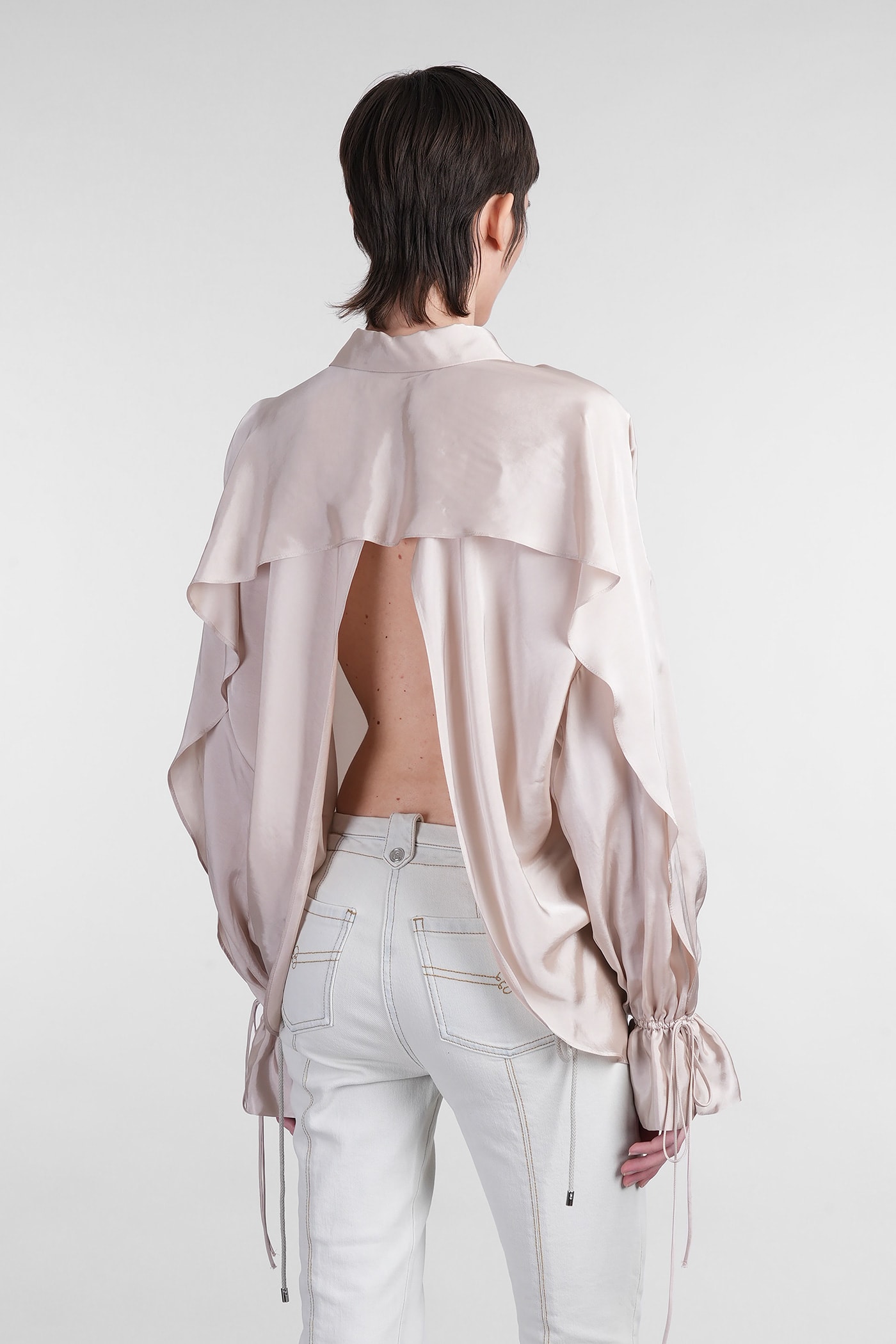 Blumarine Blouse In Rose-pink Viscose In Rose-pink