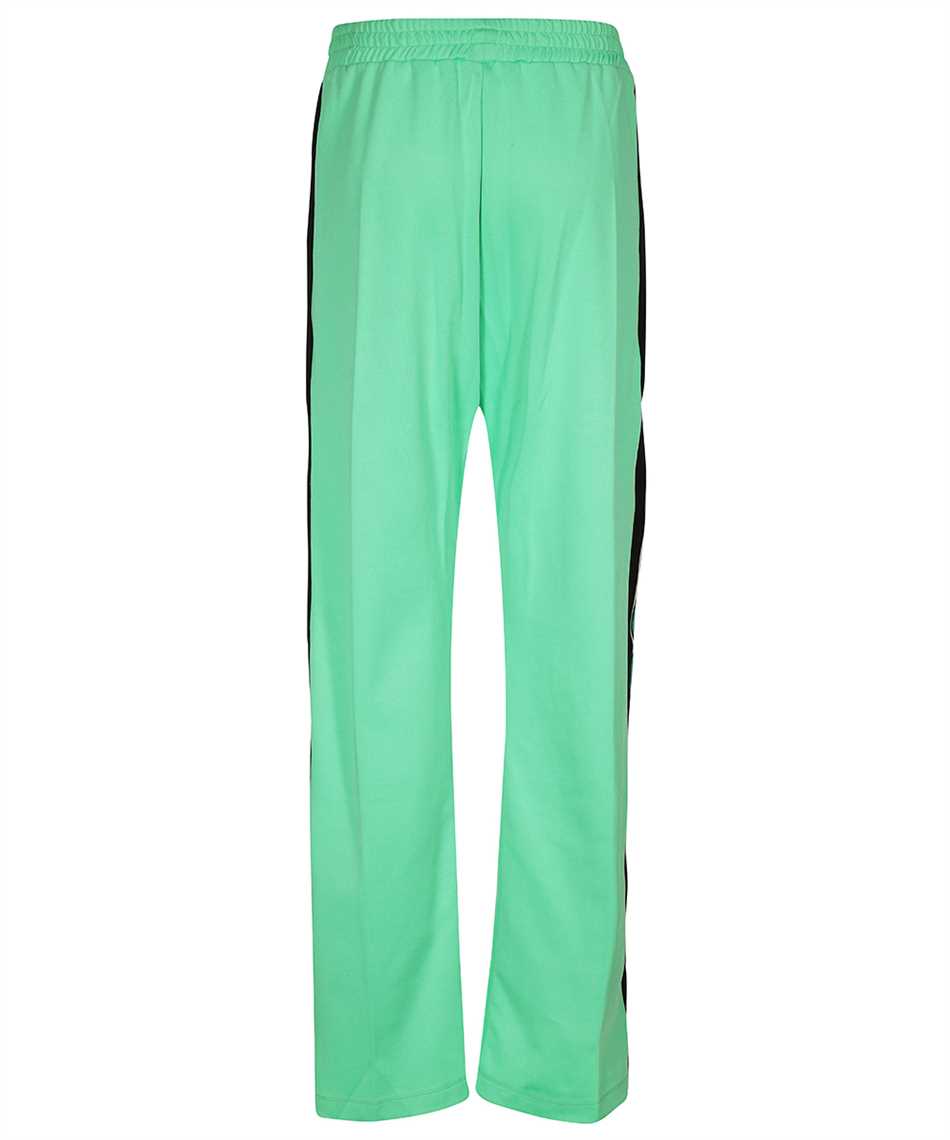 Msgm Elasticated-waistband Striped Track Pants In Green