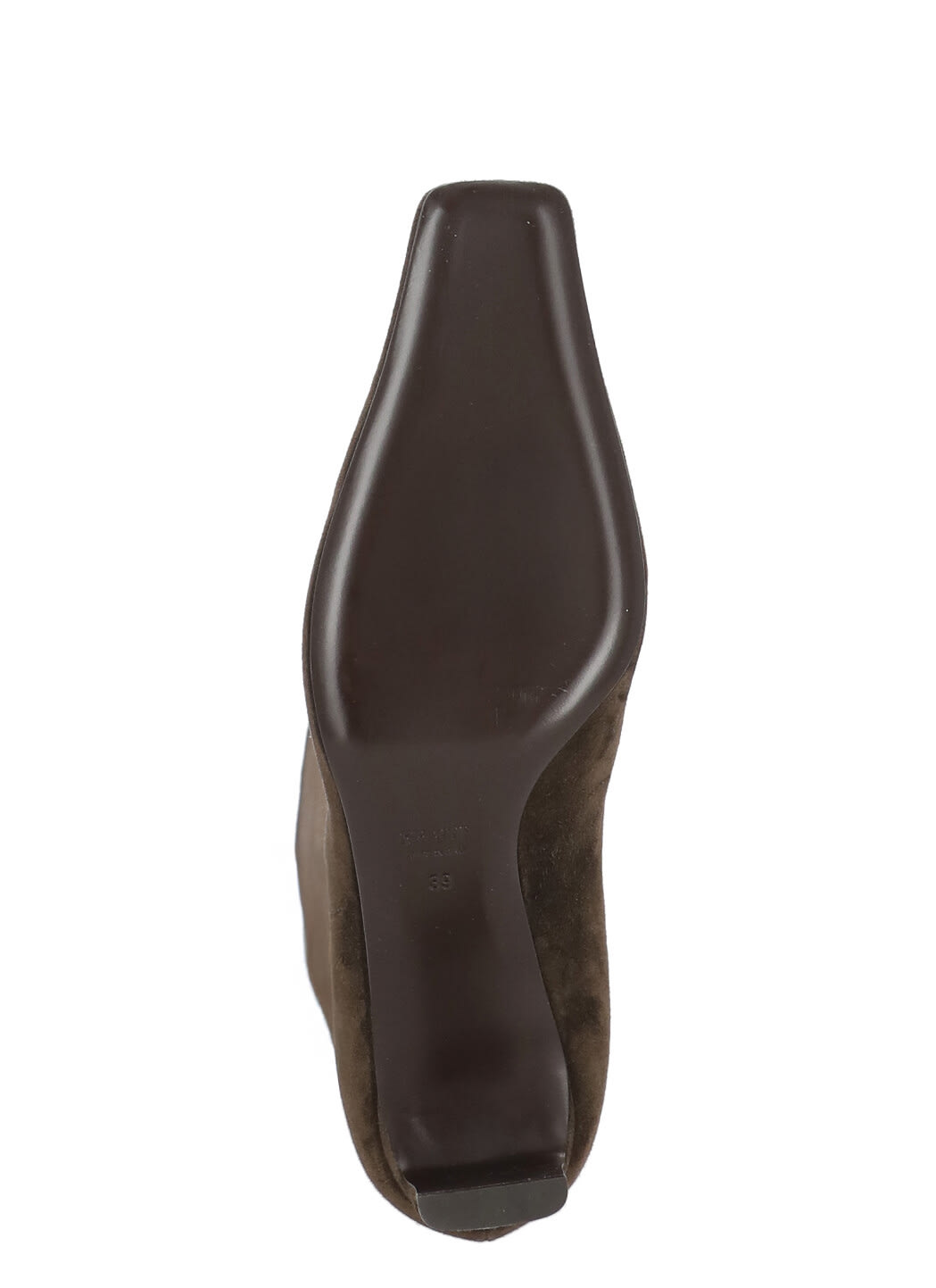 Khaite Knee-high Brown Suede Leather Boots In Black