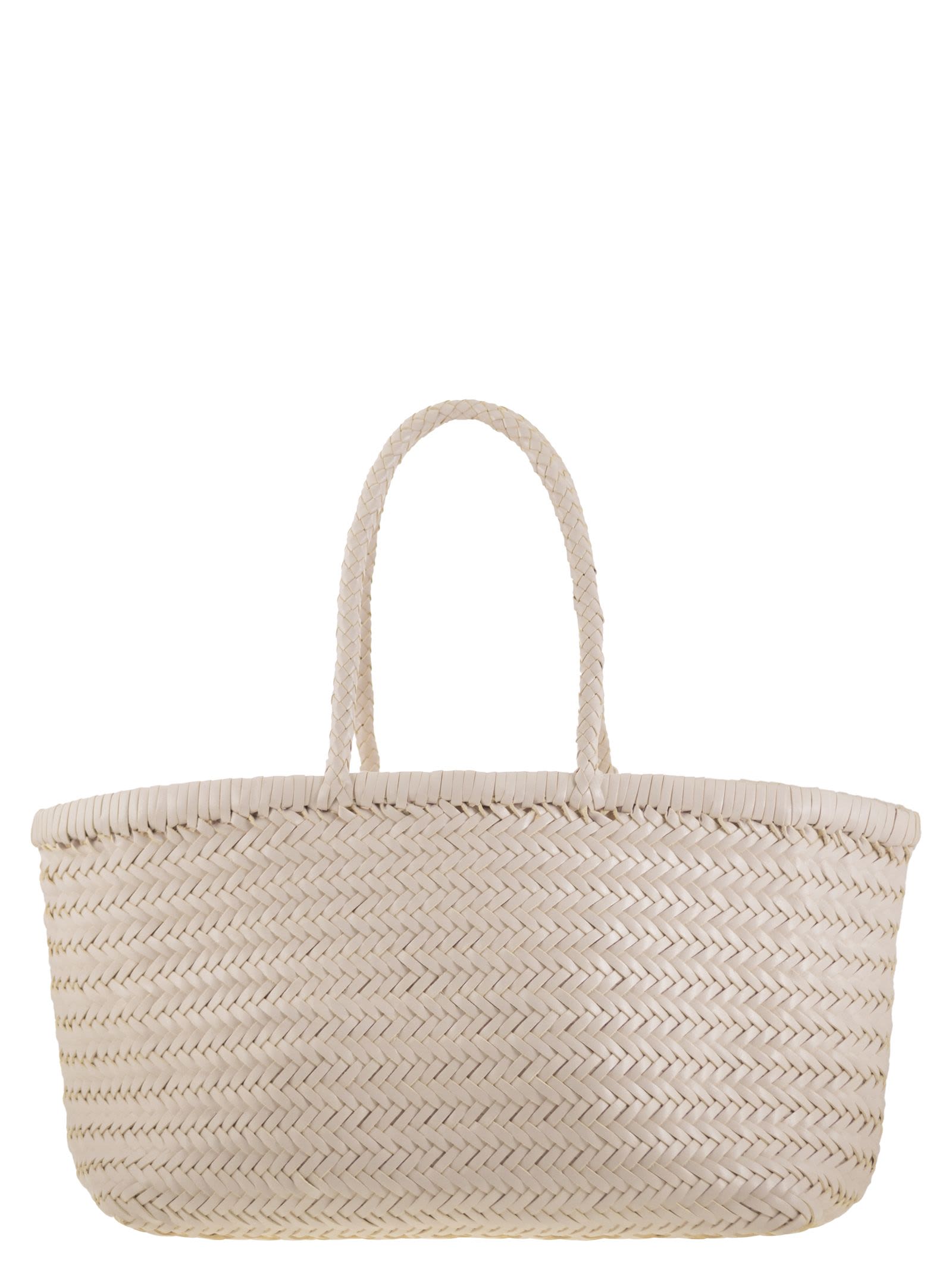 Bamboo Triple Jump Big - Woven Leather Bag