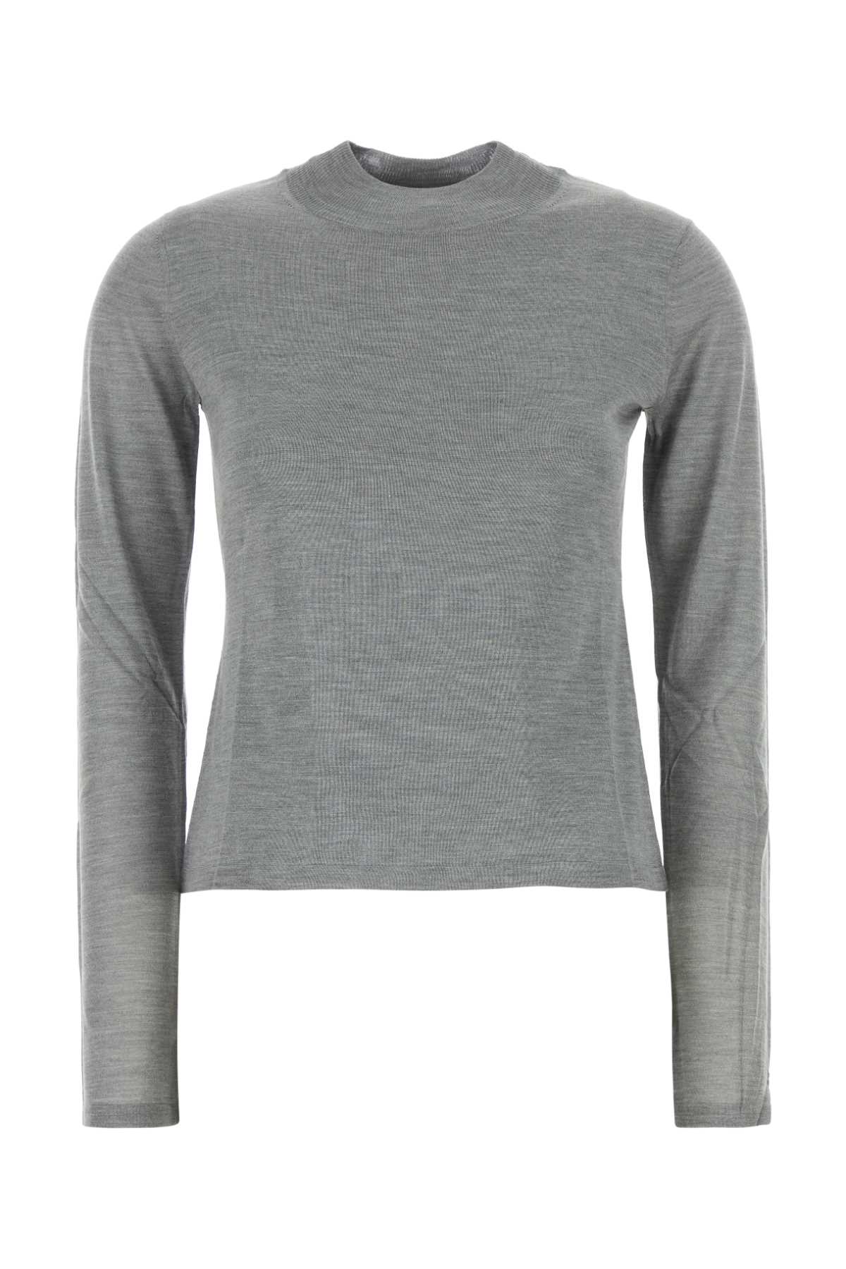 Max Mara Maglione Falesia In Seta Grigia Donna In Gray