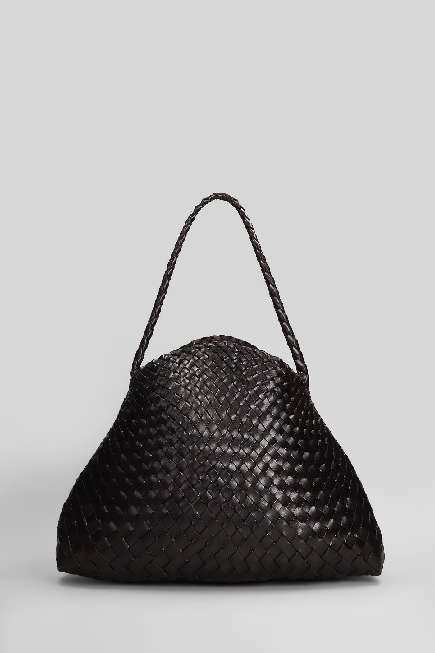 Dragon Diffusion Santa Maria Mini Hand Bag In Brown Leather In Black
