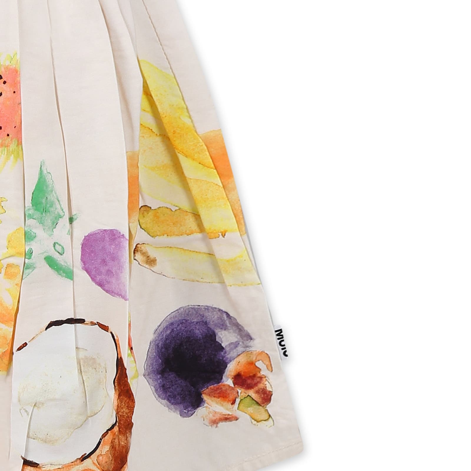 Molo Beige Skirt For Girl With Fruits In Beige
