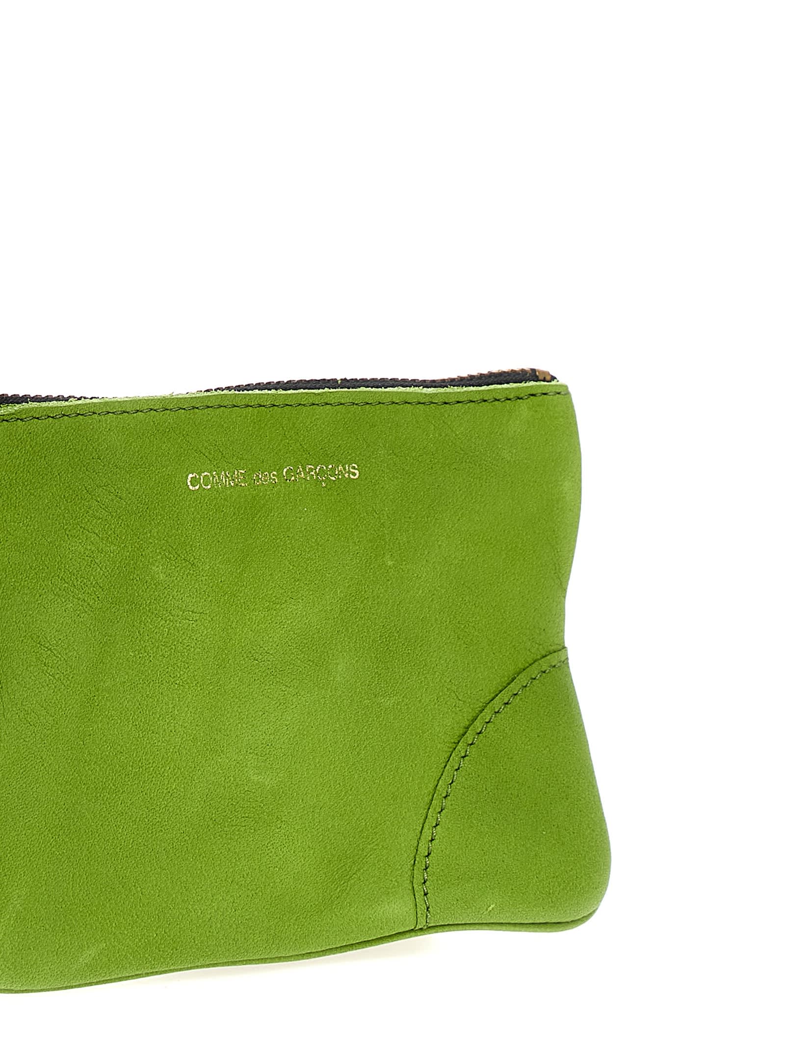 Shop Comme Des Garçons Washed Wallet In Green