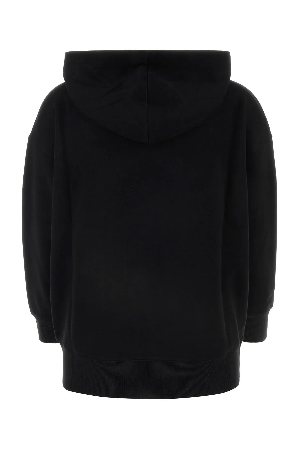 Shop 's Max Mara Black Cotton Blend Doppia Oversize Sweatshirt In Nero