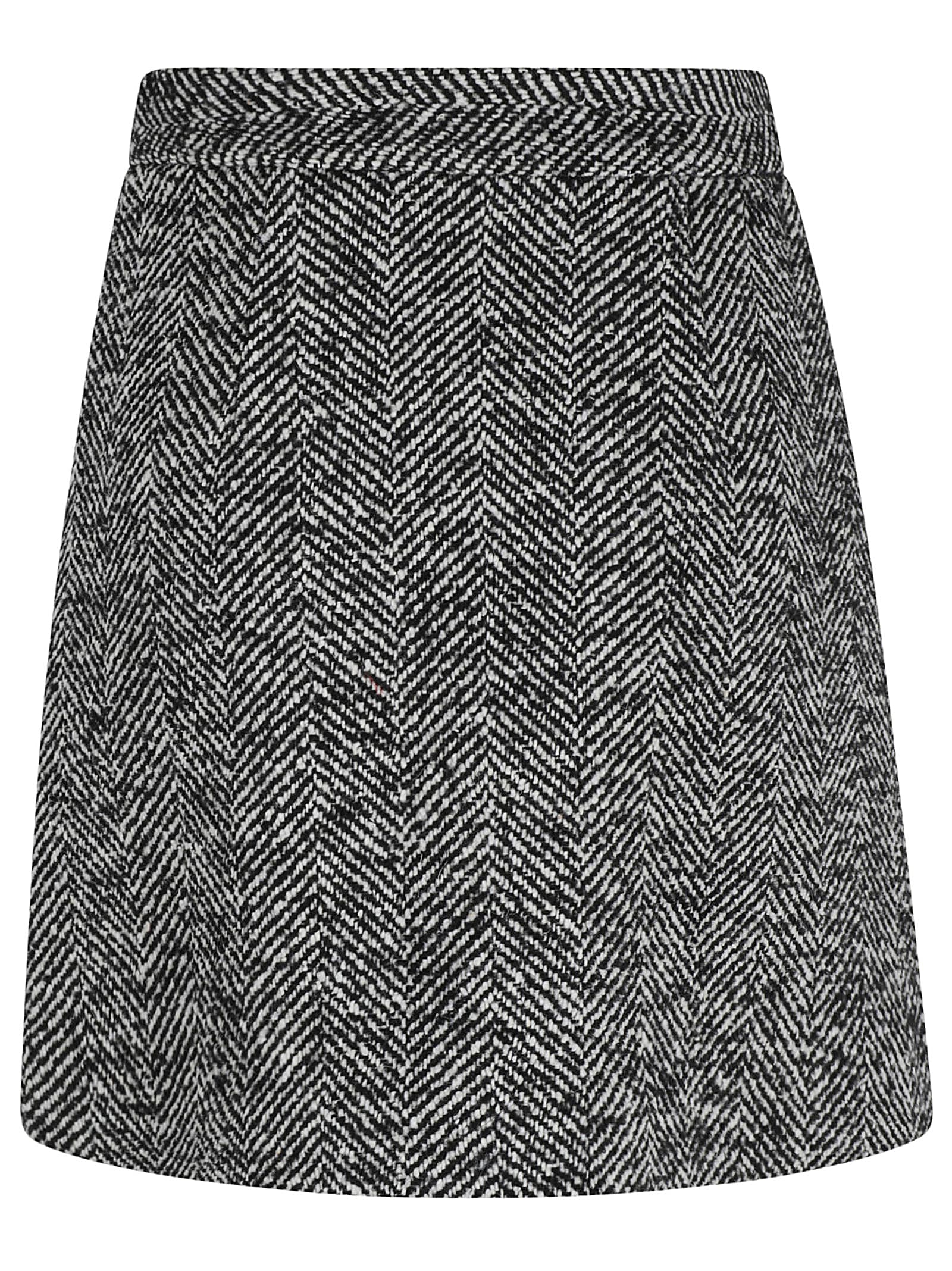 Shop Moschino Pleated Skirt In Black