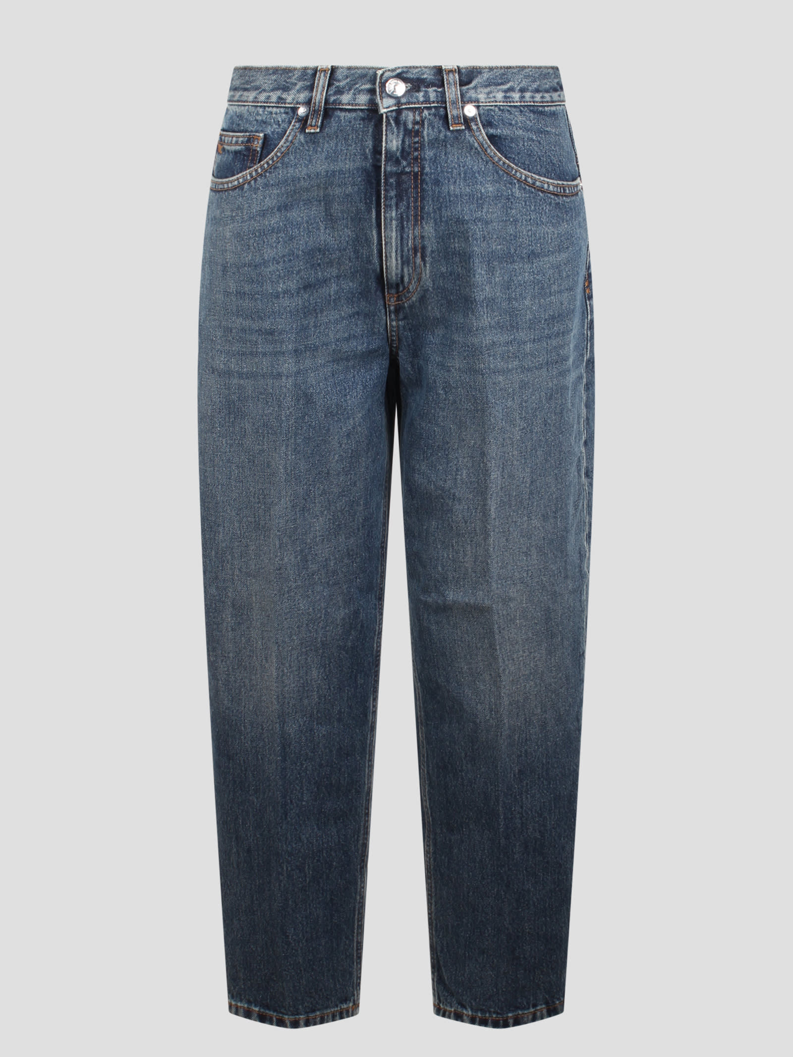 Shop Nine In The Morning Minerva Carrot Jeans In Blue