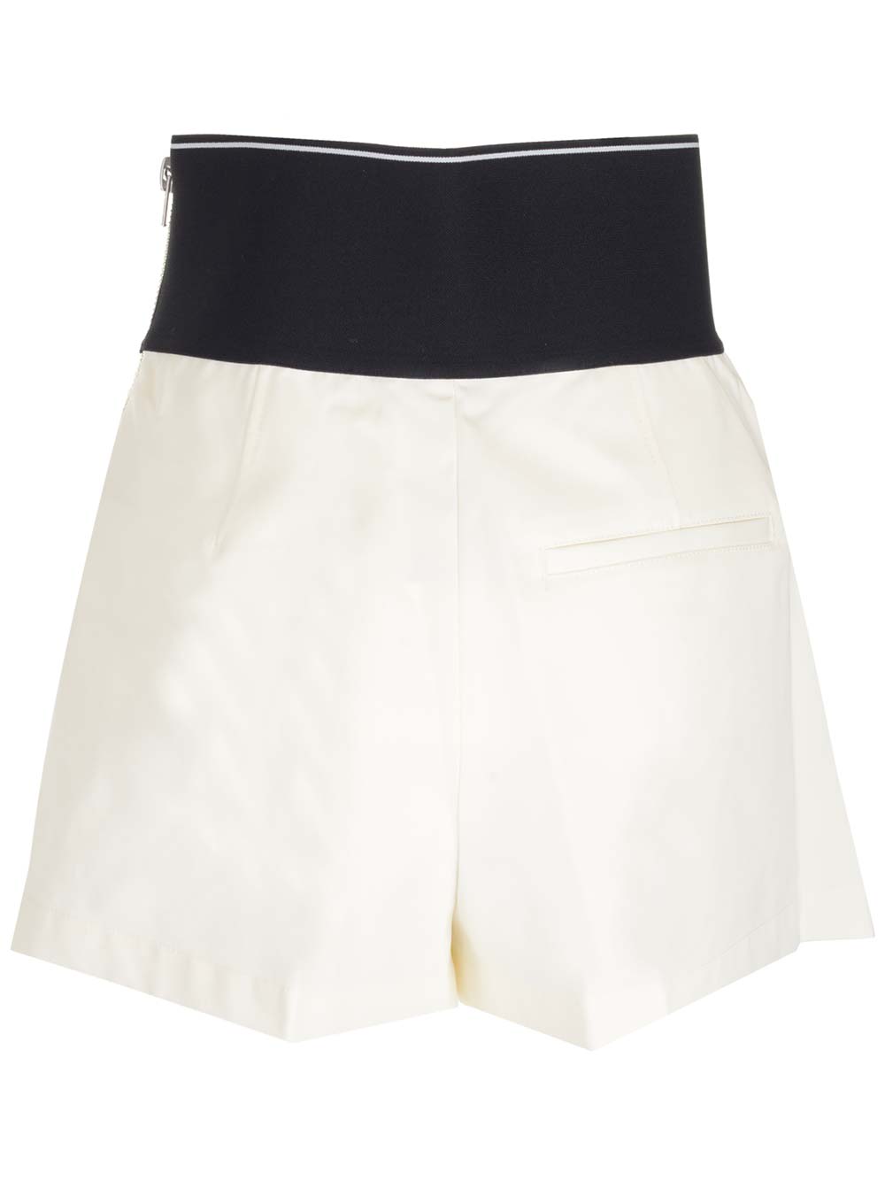 Shop Alexander Wang High Waist Cotton Shorts In White/black