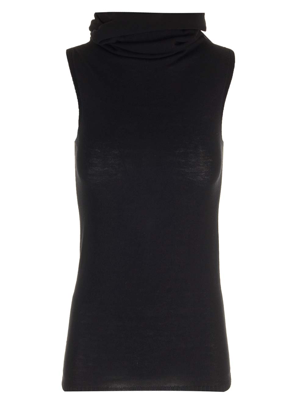 Rick Owens Fitted Jersey Top In Black