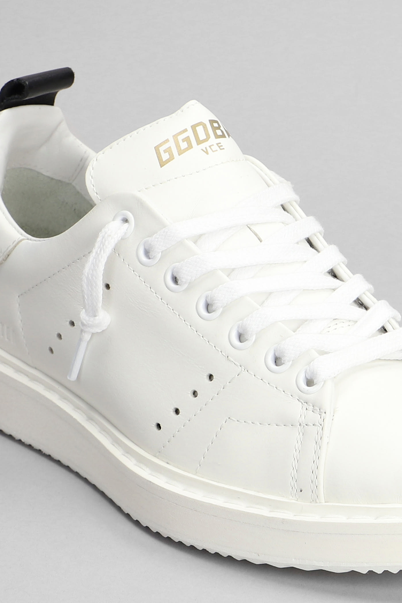 Shop Golden Goose Starter Sneakers In White Leather