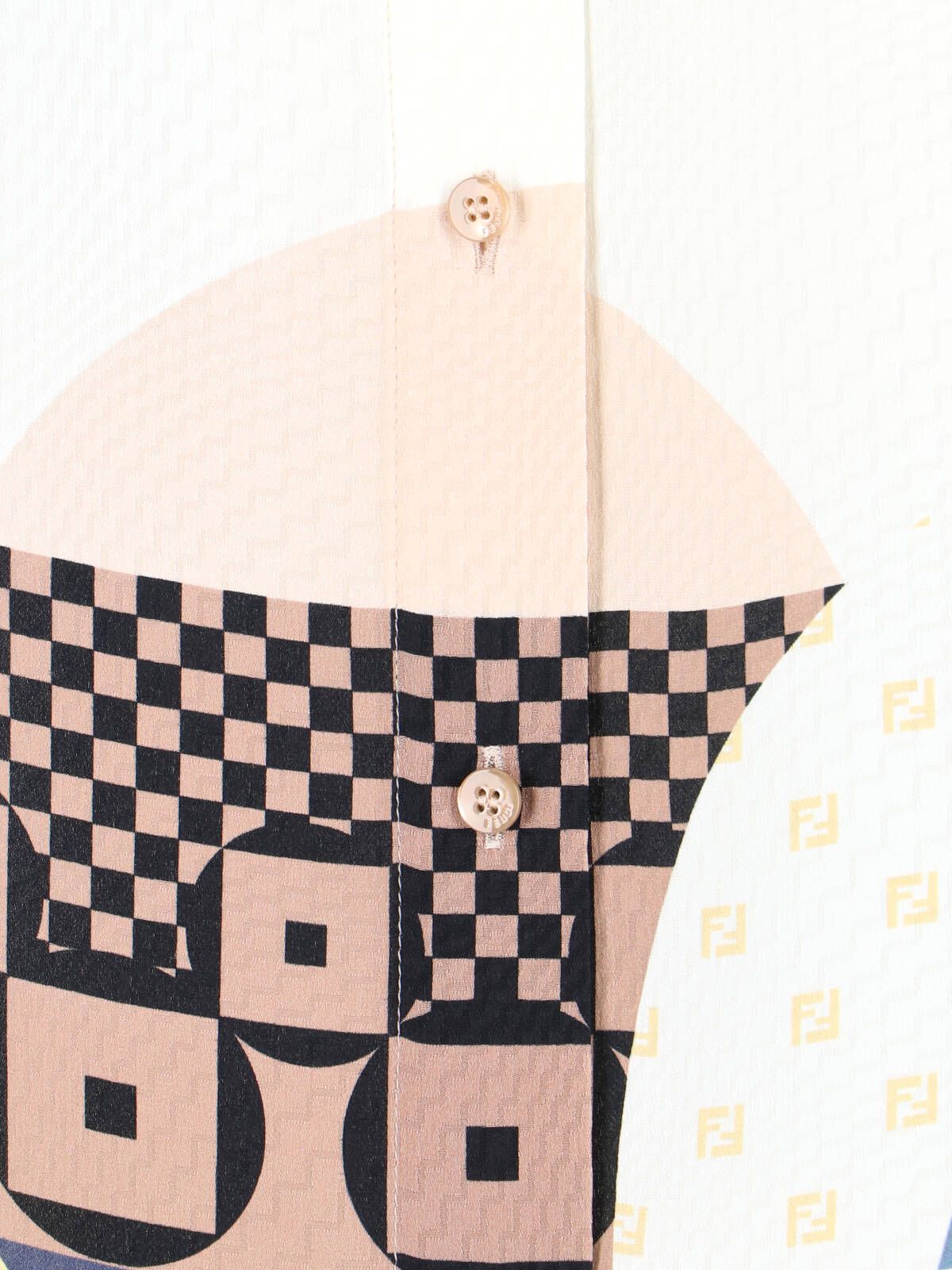 Fendi Camicia In Seta Stampata Donna In Multi