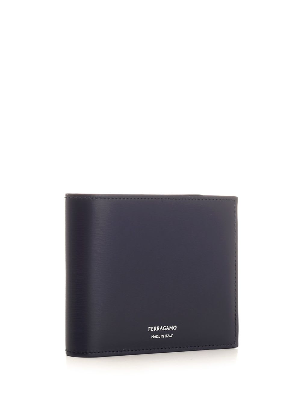 Shop Ferragamo Classic Wallet In Blue