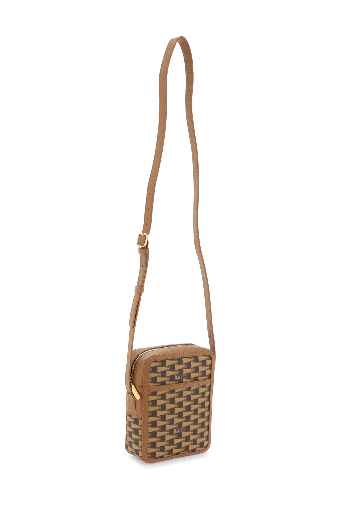 Shop Bally Pennant Crossbody Bag In Multideserto Oro (brown)