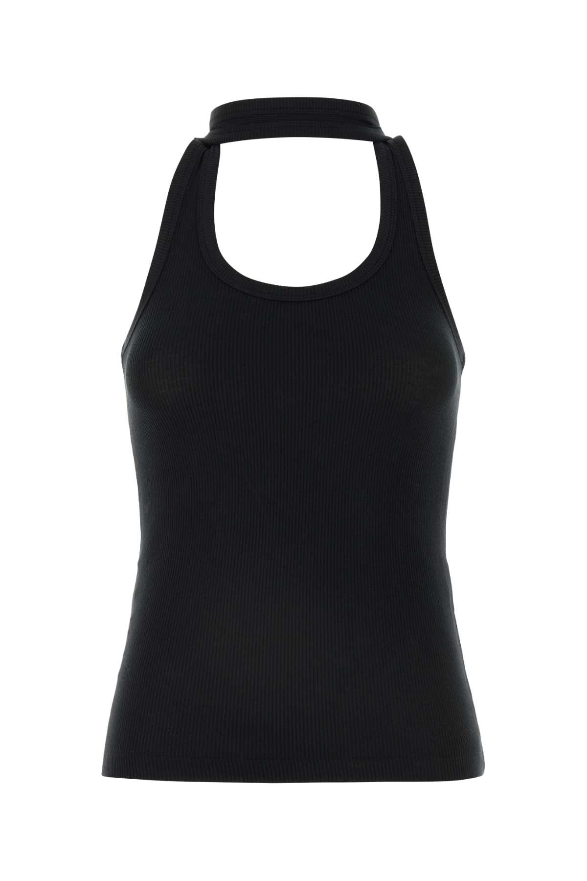 Coperni Black Stretch Viscose Tank Top