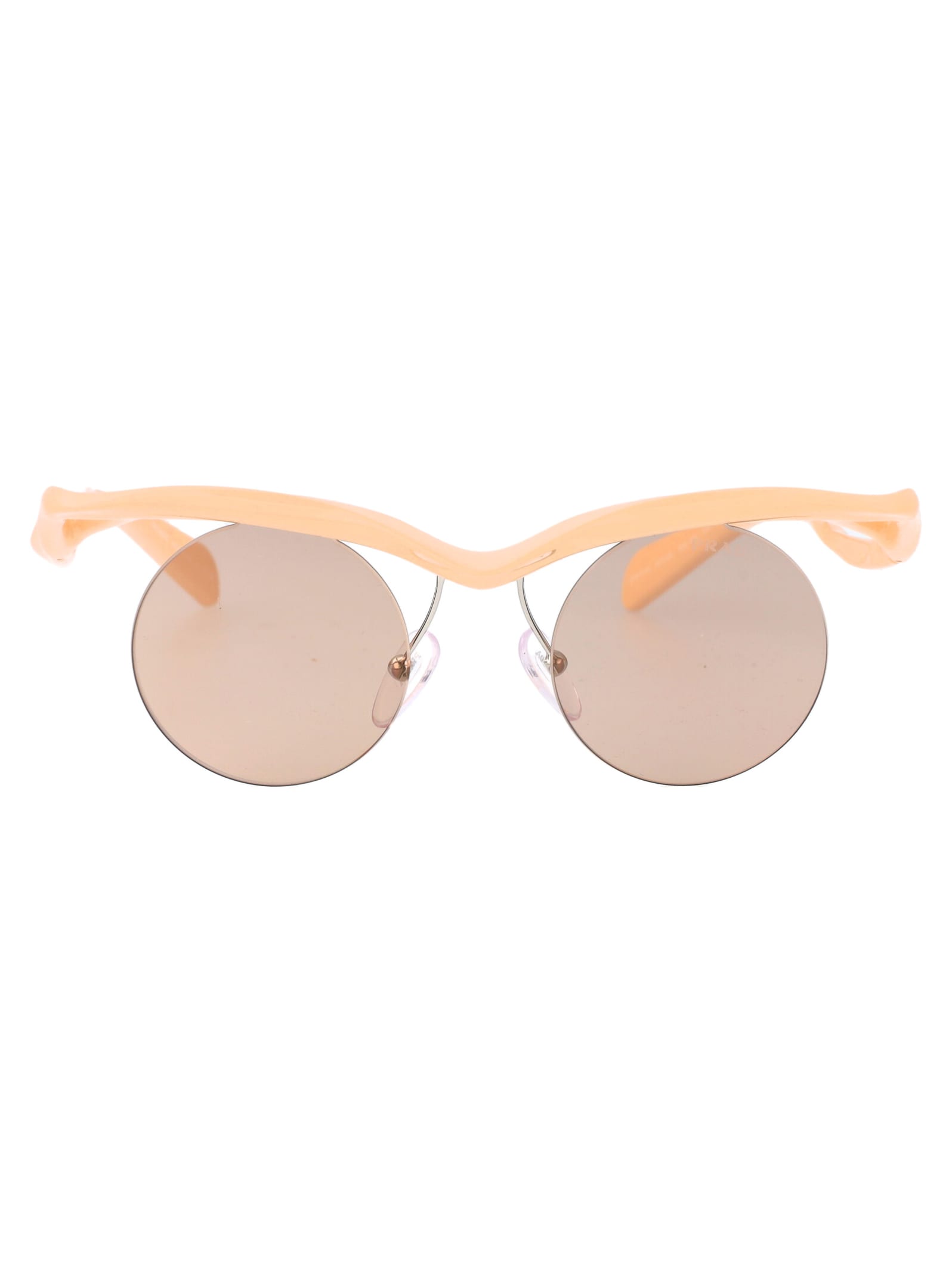 Shop Prada 0pr A18s Sunglasses In 18q4i2 Peach