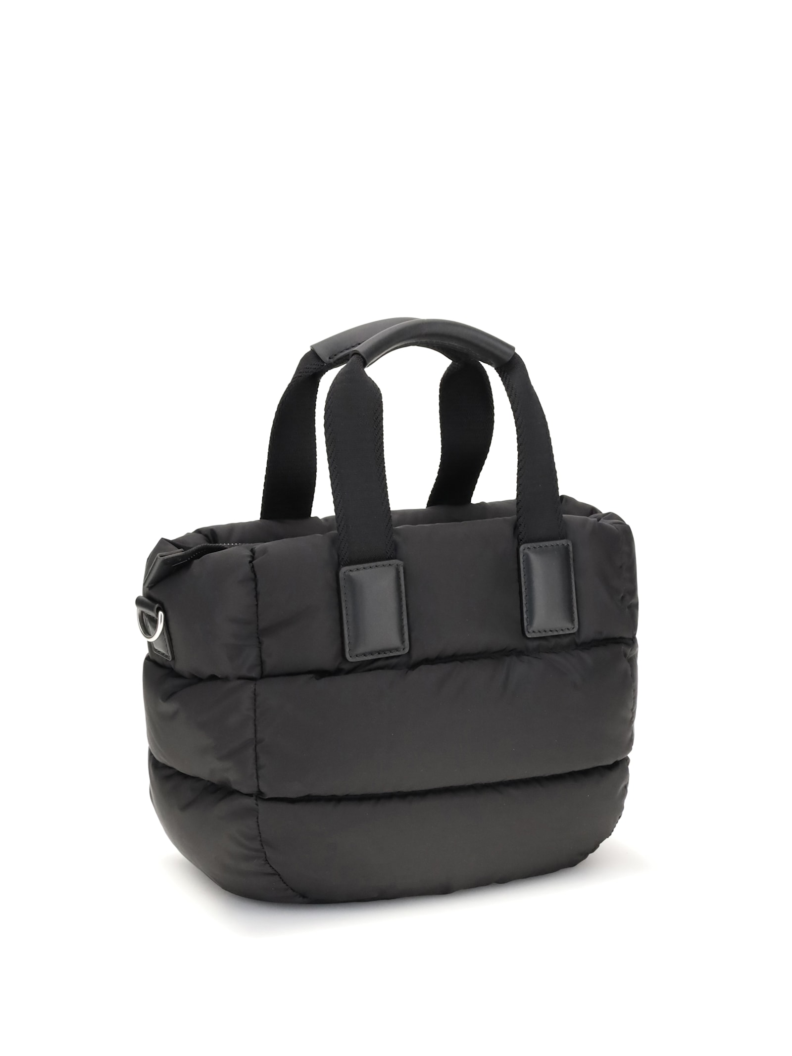 Moncler Borsa A Mano Caradoc Mini In Tessuto Nero Donna