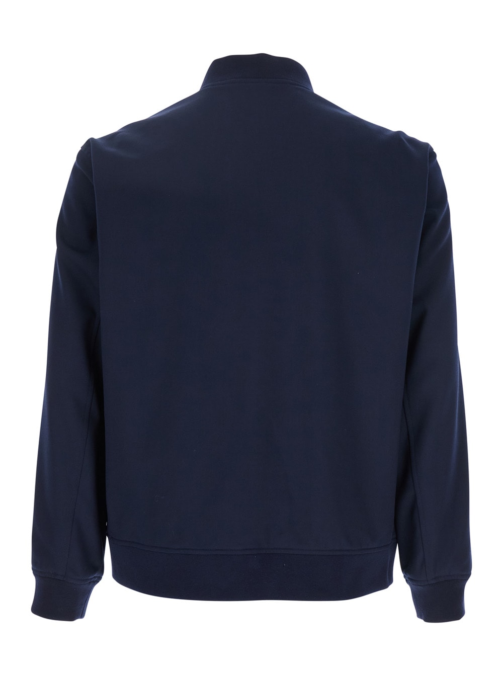 THEORY BLUE BOMBER JACKET WITH SNAP BUTTON CLOSURE IN WOOL BLEND MAN