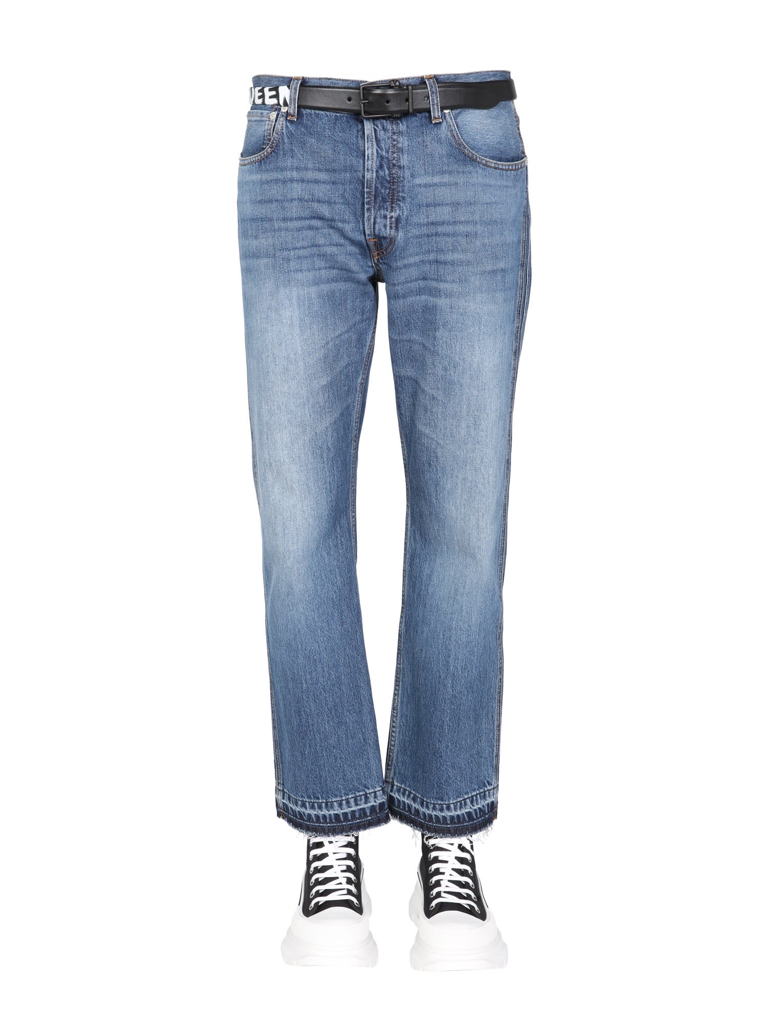 Alexander McQueen Jeans With Raw Cut