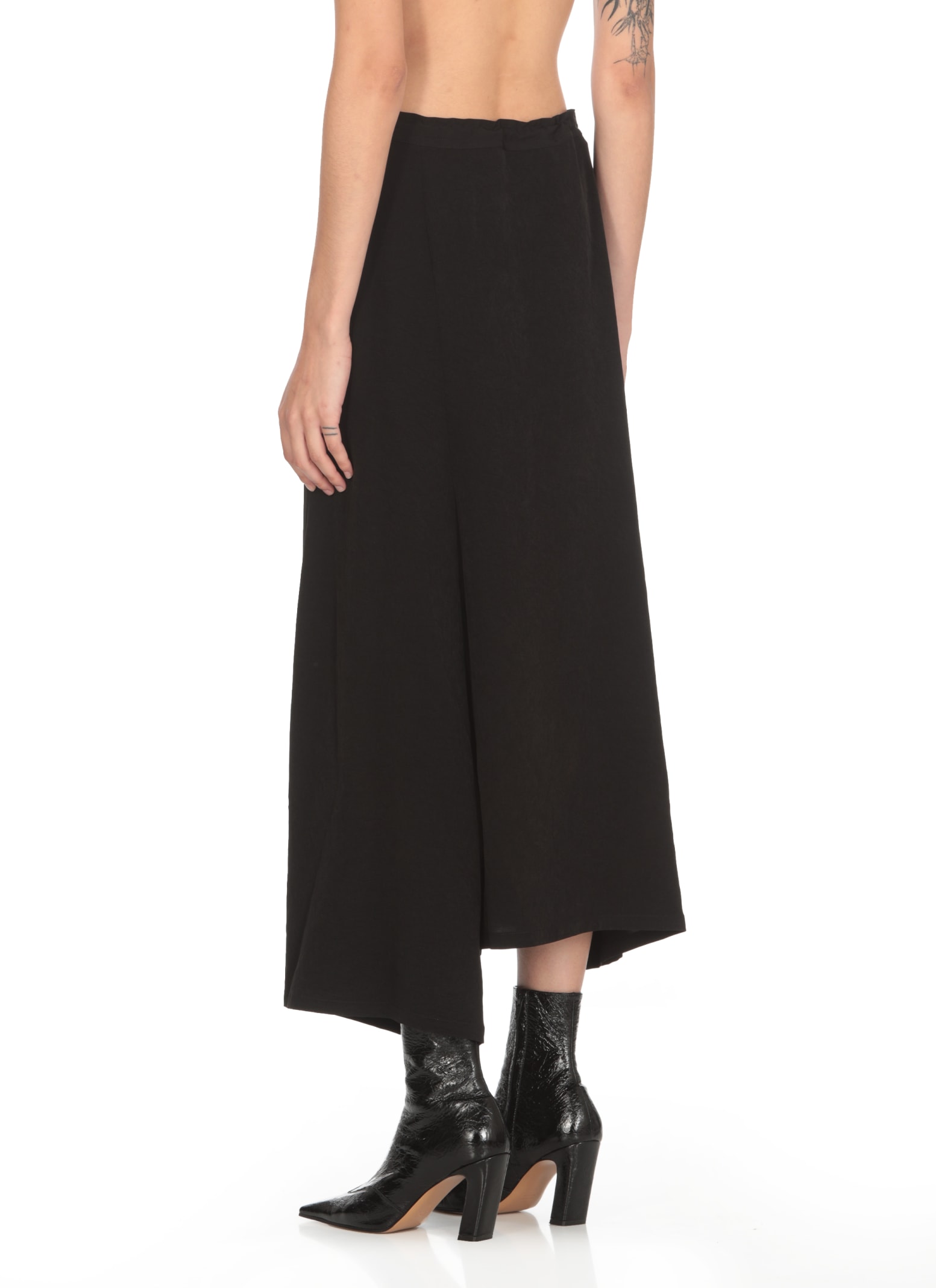 Shop Y's Asymmetric Skirt In Black