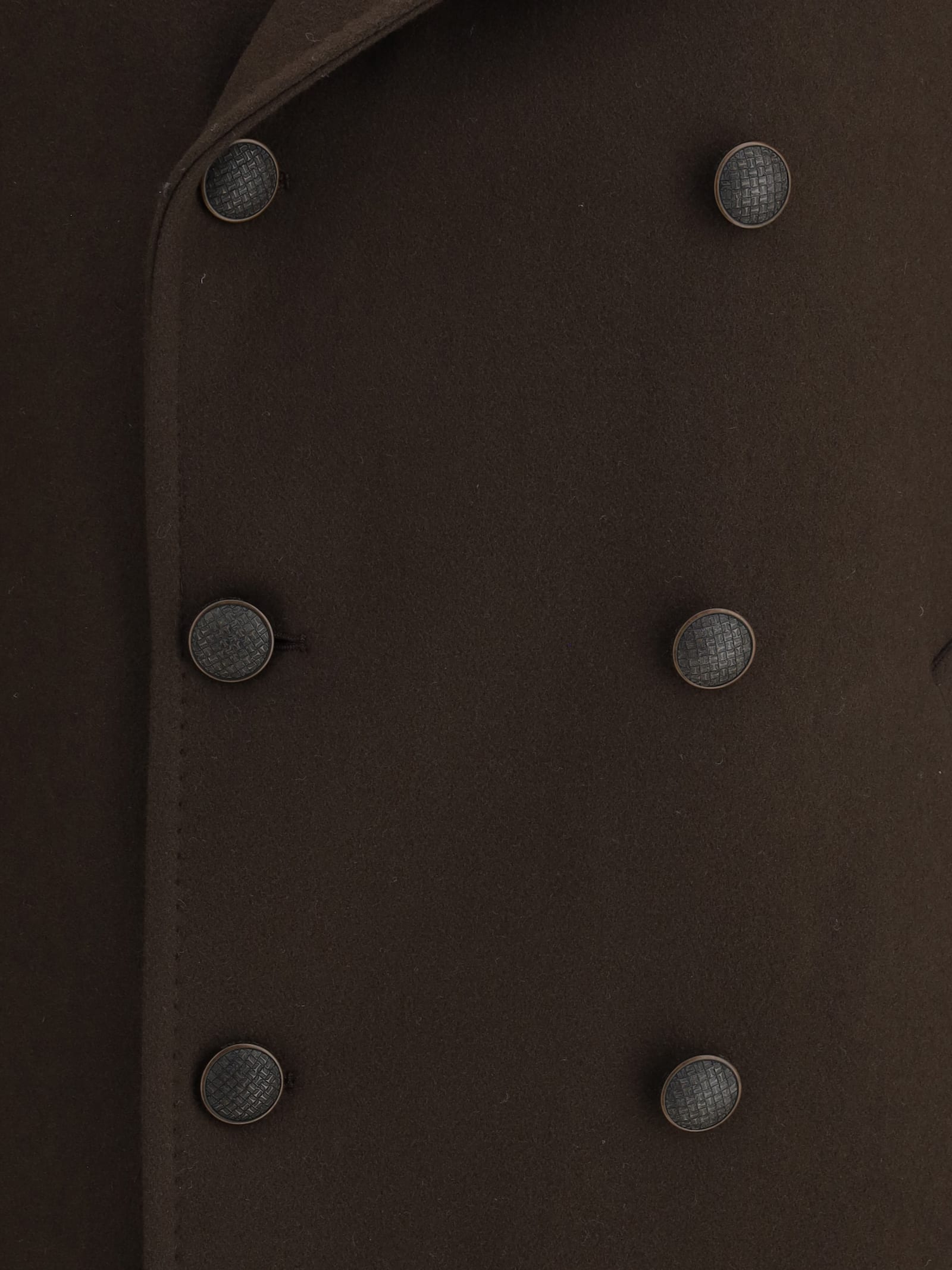Tagliatore Double-breasted Coat In Brown