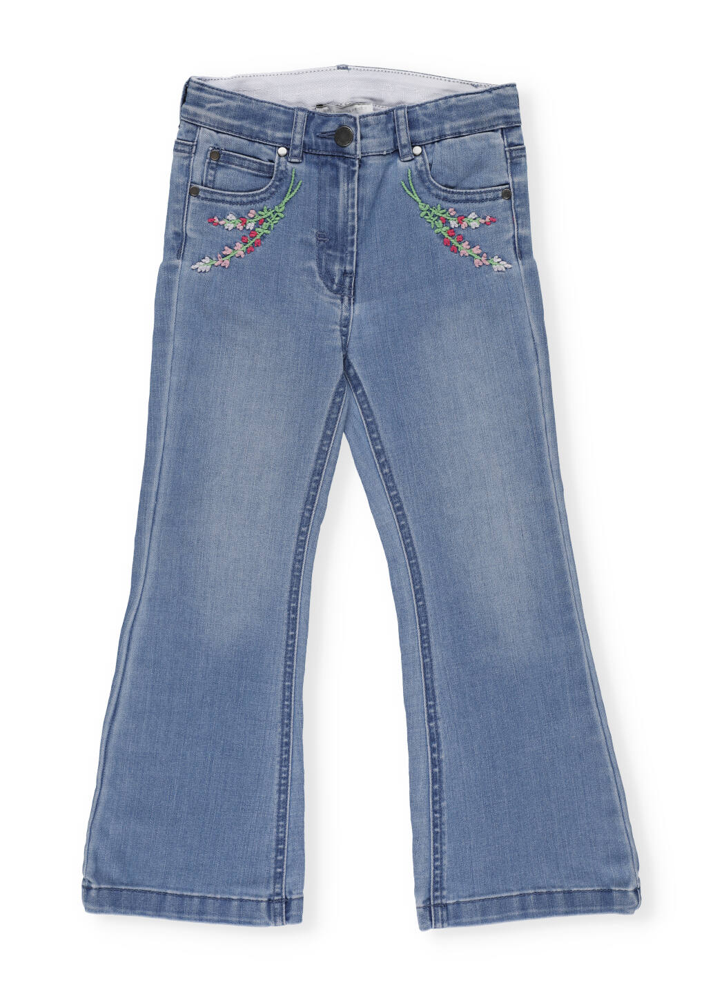 Stella McCartney Denim Jeans With Embroidered Flowers