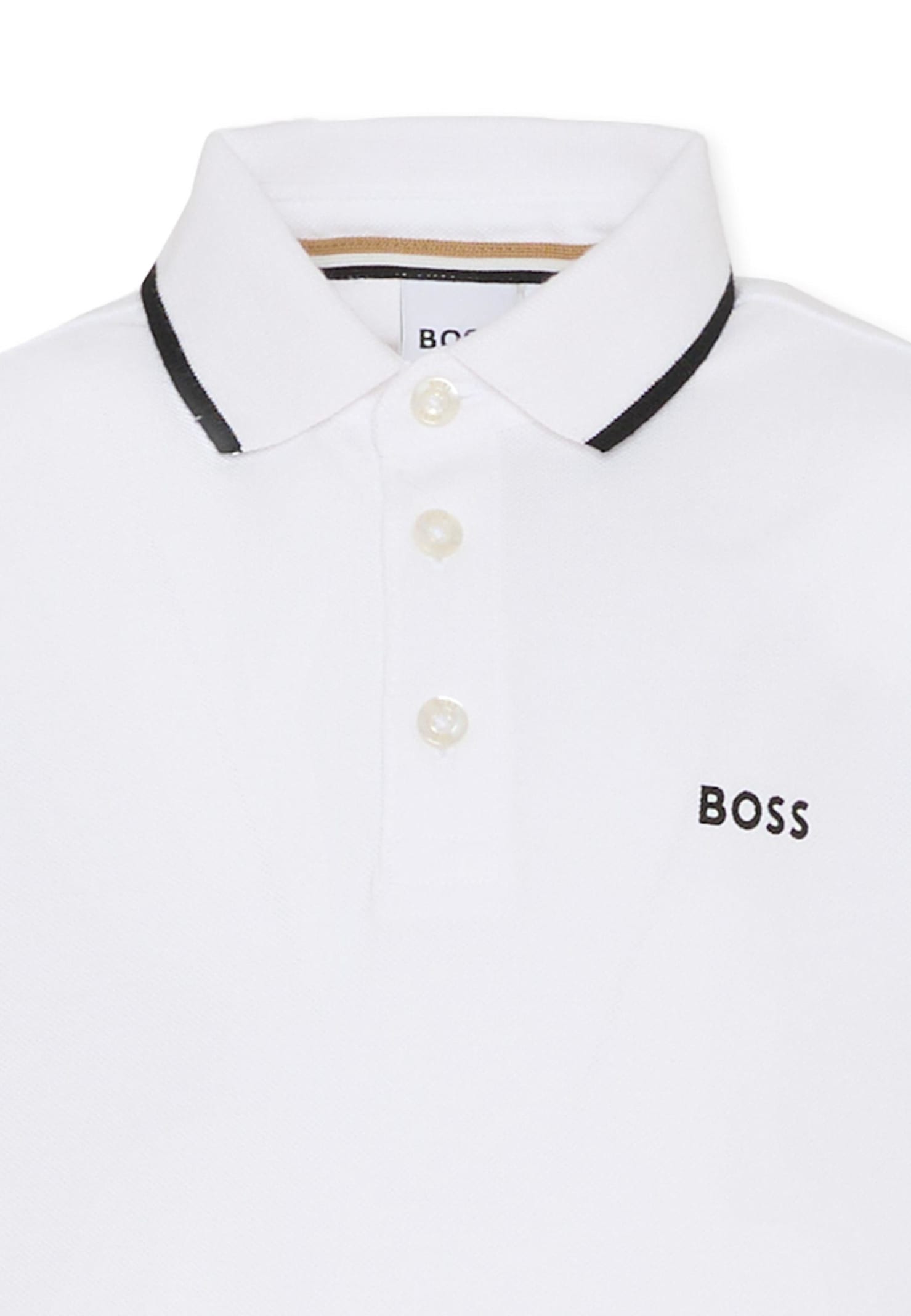 Hugo Boss Polo Shirt Boss Kids Color White In White