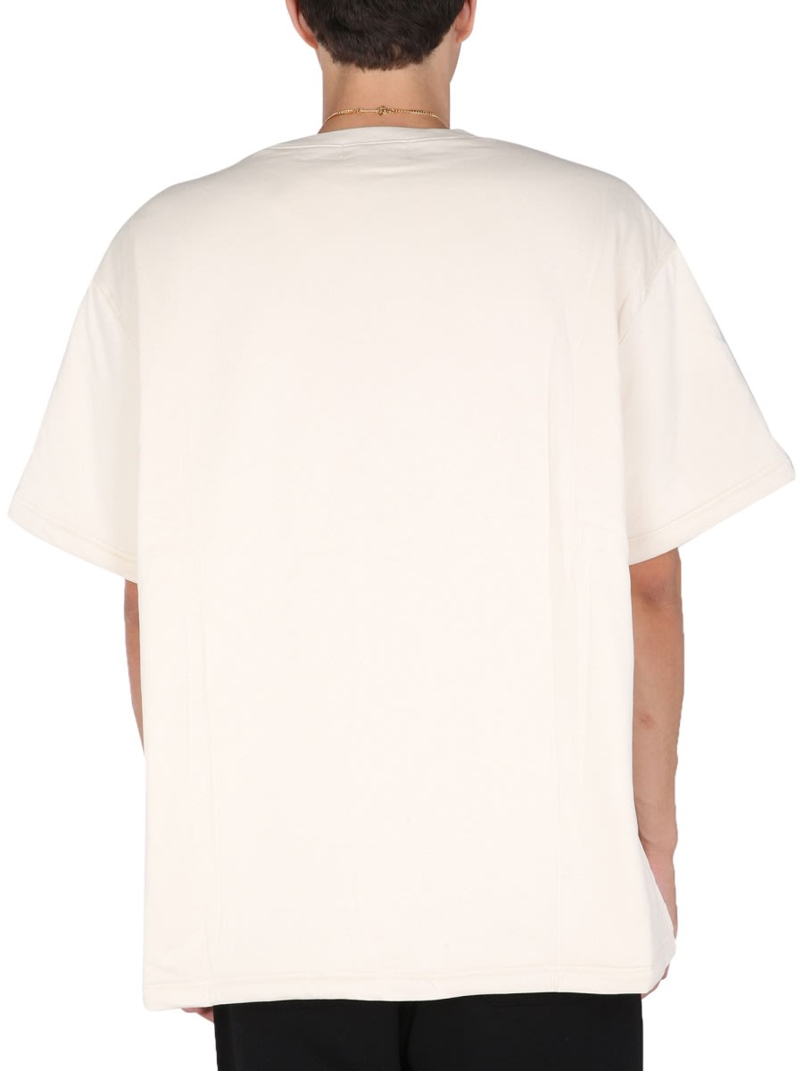Shop Ambush Padded T-shirt With Embroidered Logo In Ivory