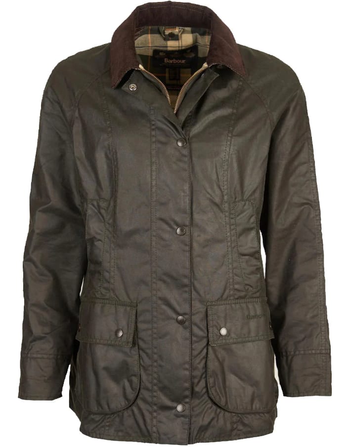 Barbour Beadnell Wax Jacket In Green