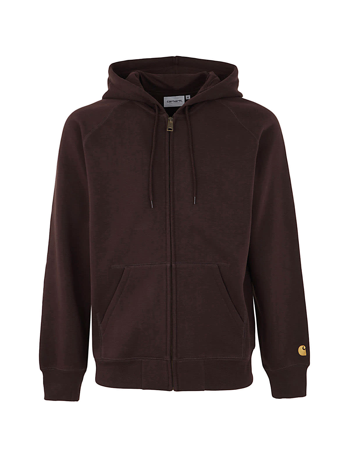 Carhartt Hooded Chase Jacket In Hxx Dark Umber Gold