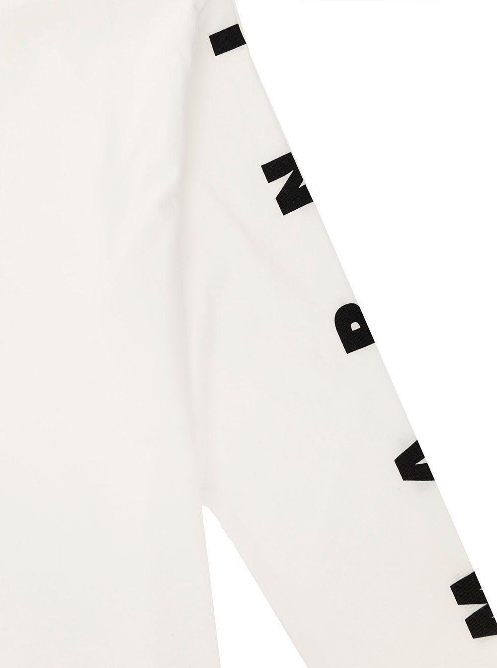Shop Marni Boy Long Sleeve T-shirt With Logo On Sleeves In Cotton Boy In White