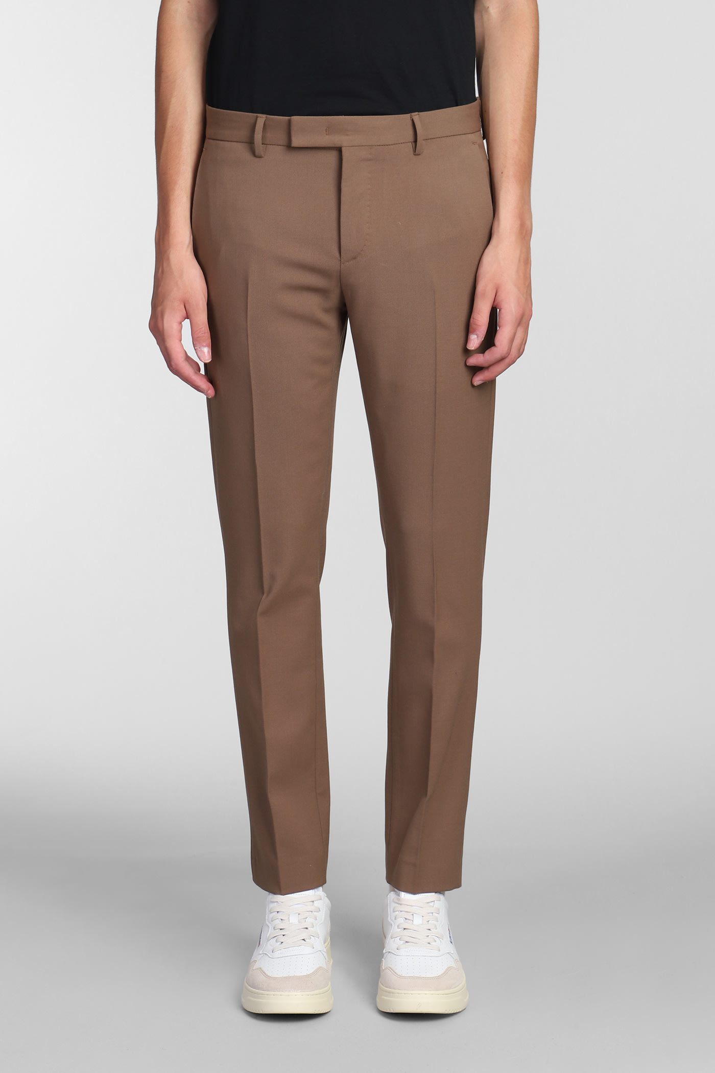 Pt01 Trousers In Brown Wool