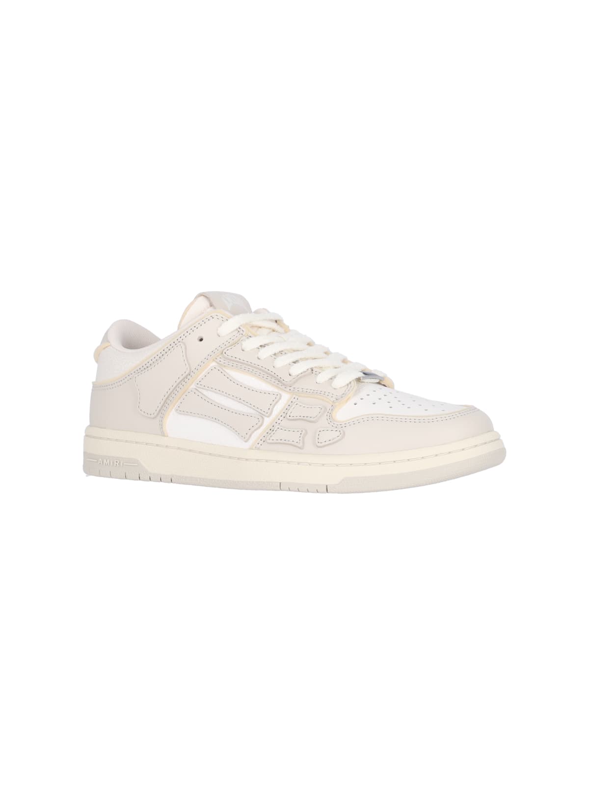 Shop Amiri Collegiate Skel Low-top Sneakers In Taupe