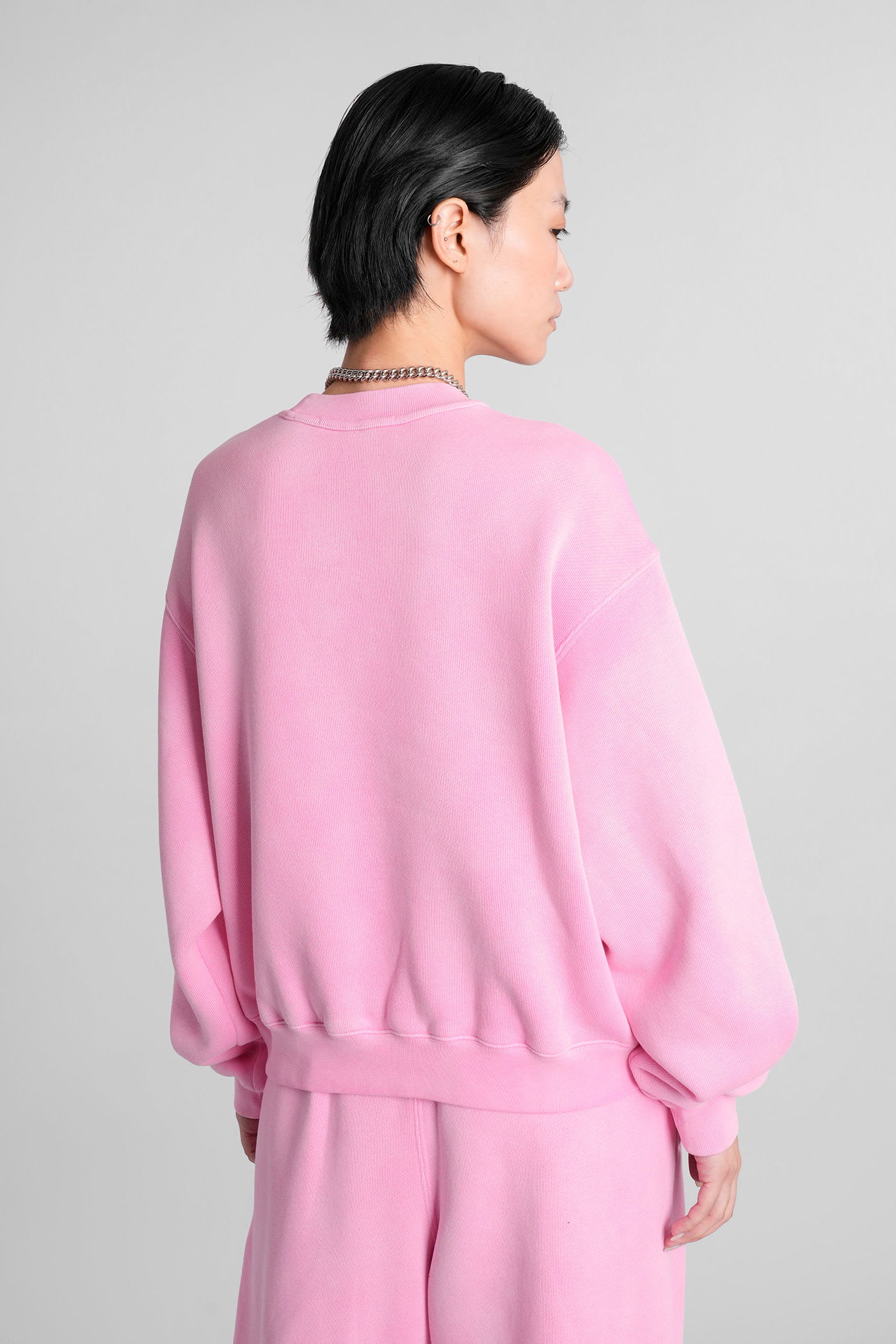 Alexander Wang Sweatshirt In Rose-pink Cotton In Pink