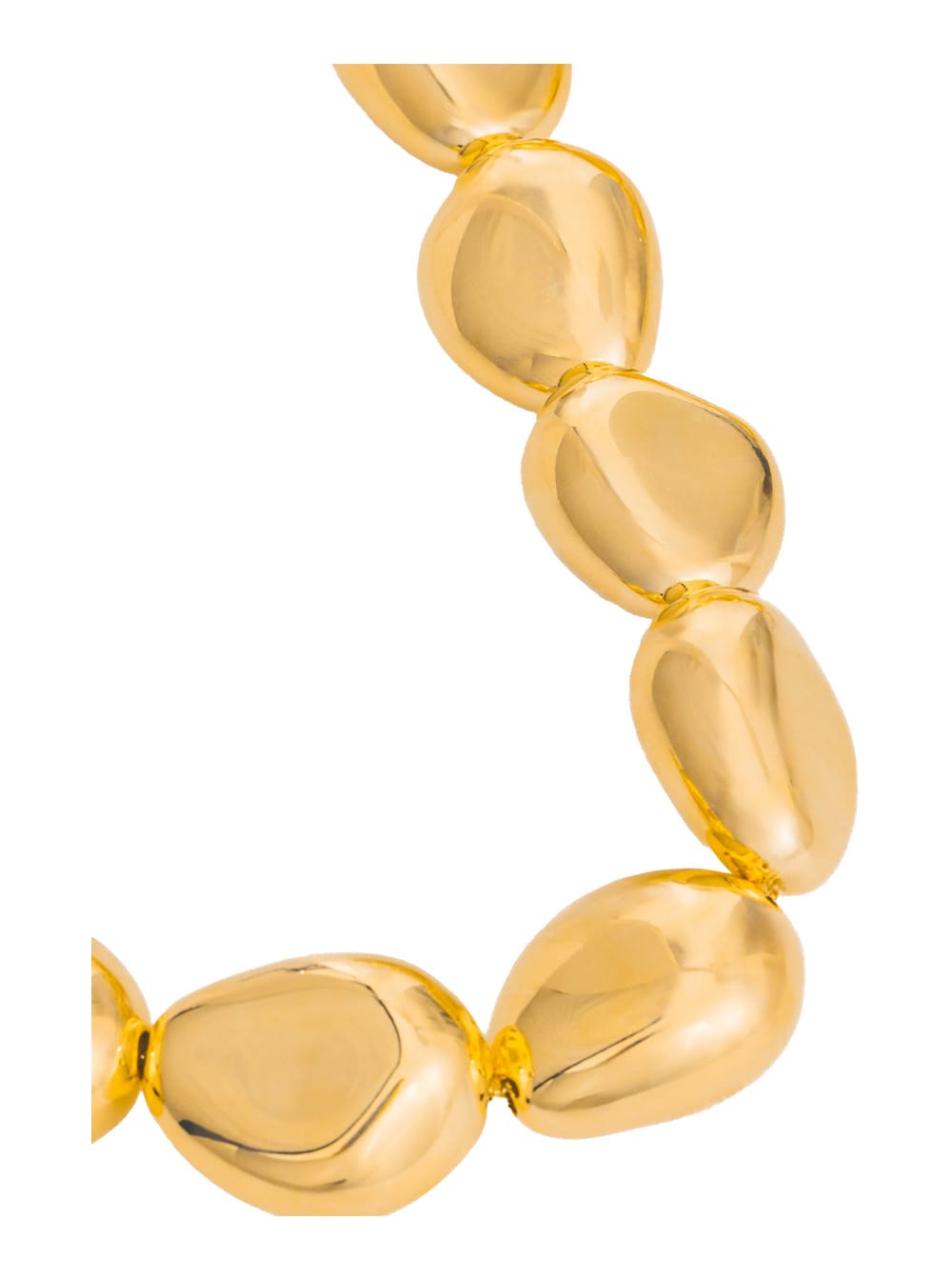 Federica Tosi Lace Stone Metallic Necklace With Chunky Design And Without Closure In Gold Plated Bronze Woman In Gold