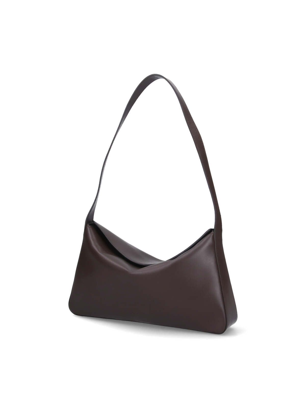 Shop Aesther Ekme Soft Baguette Shoulder Bag In Brown