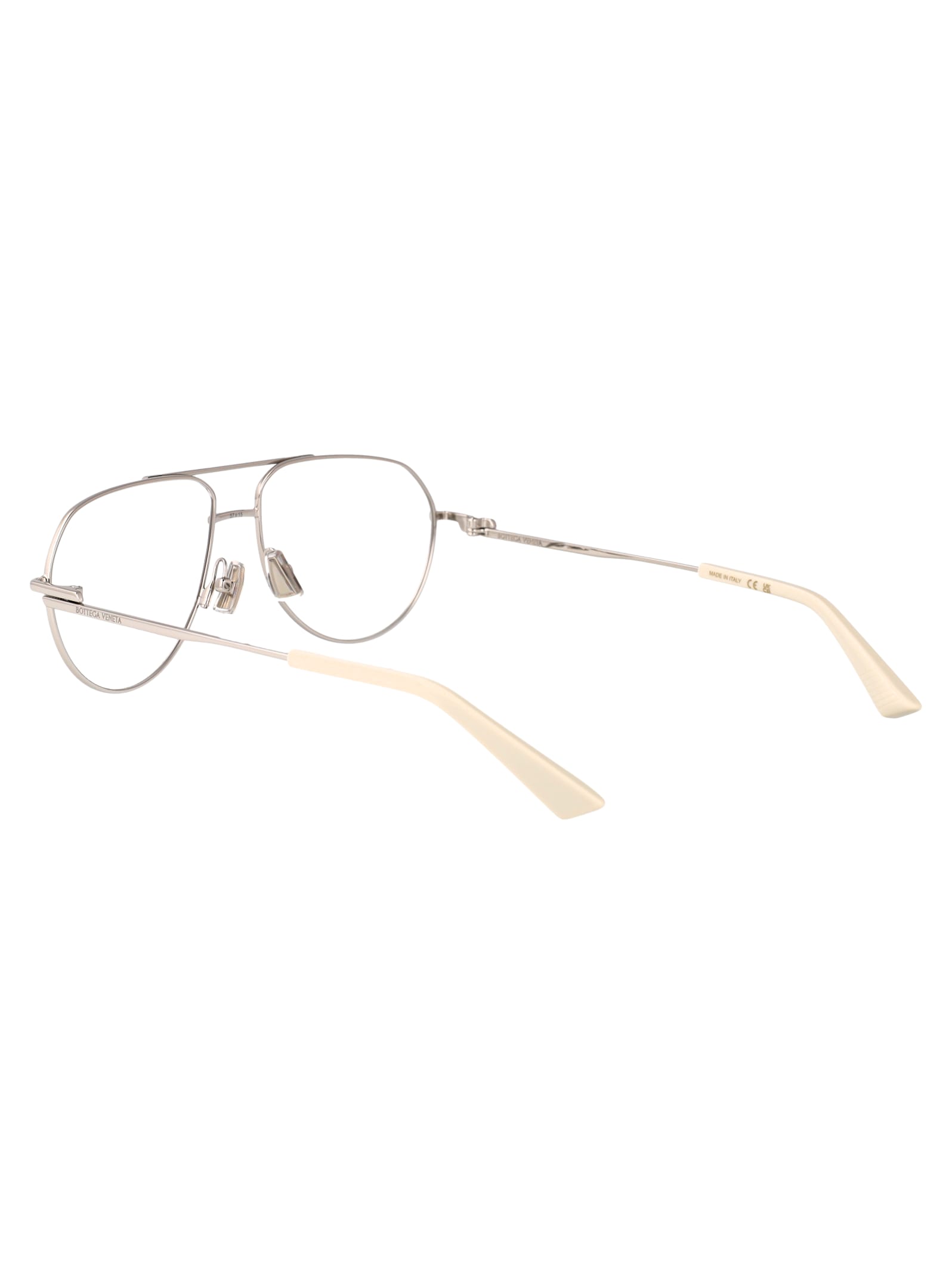 Bottega Veneta Bv1302o Glasses In Silver
