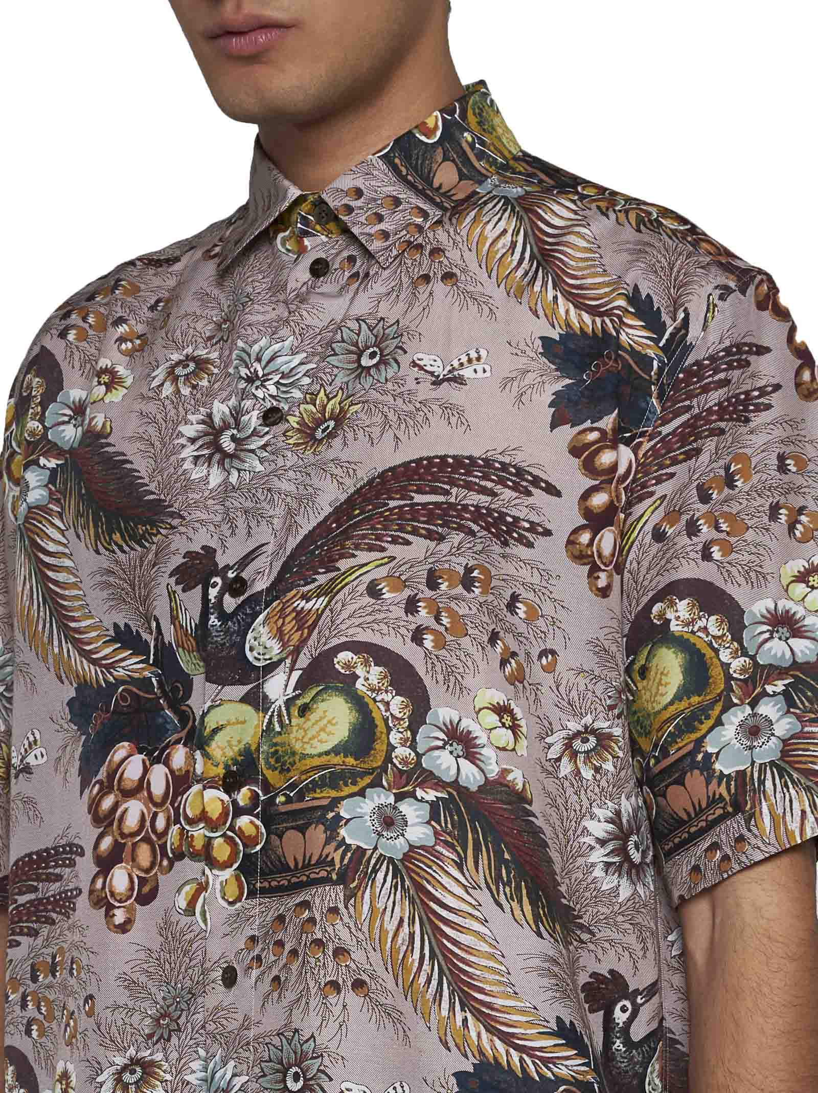 Shop Etro Shirt In Stampa F.do Rosa